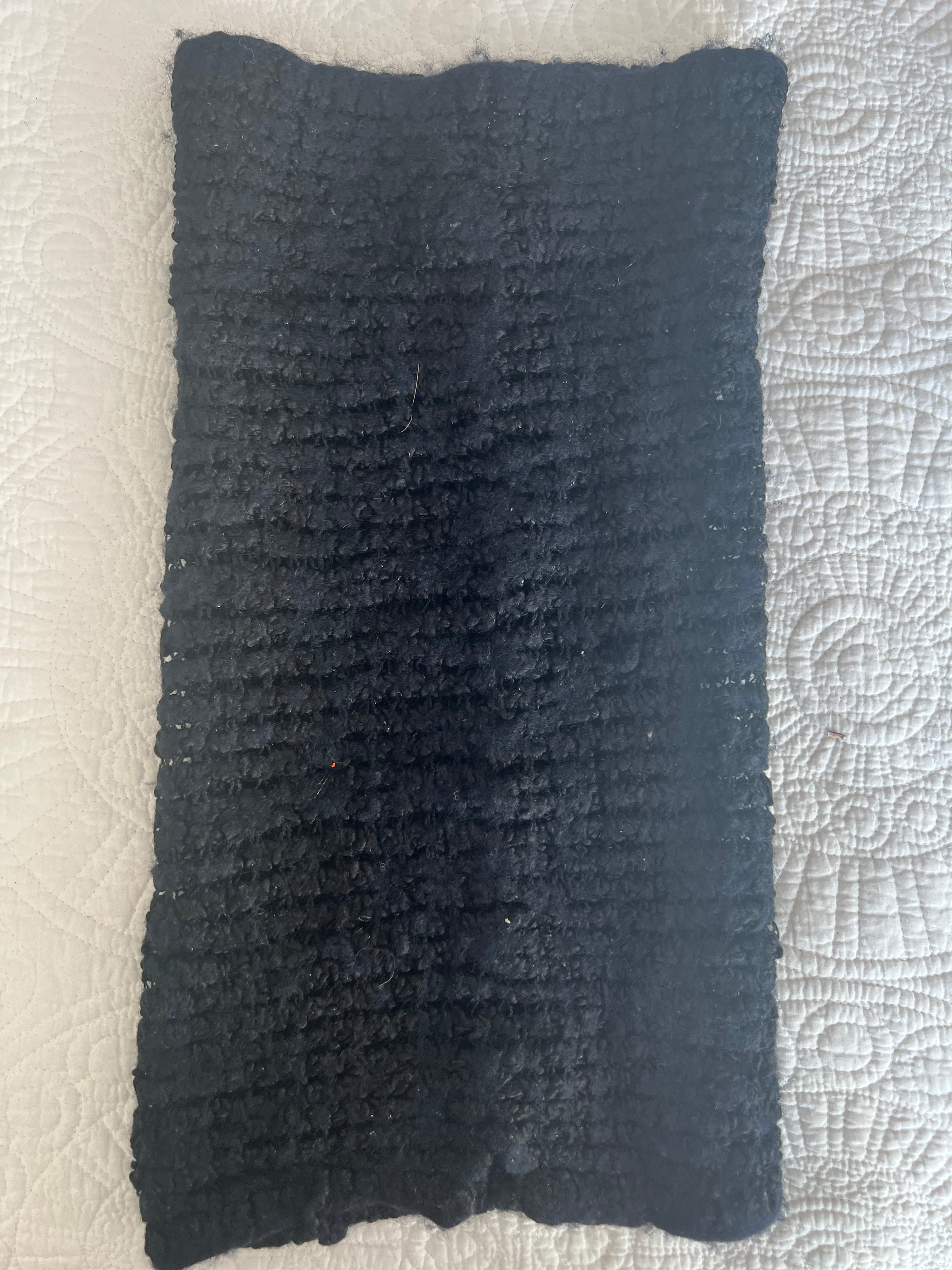 Black knitted midi skirt