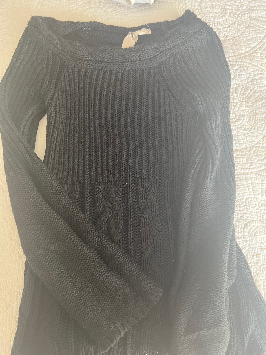 Long sleeve black jumper dress