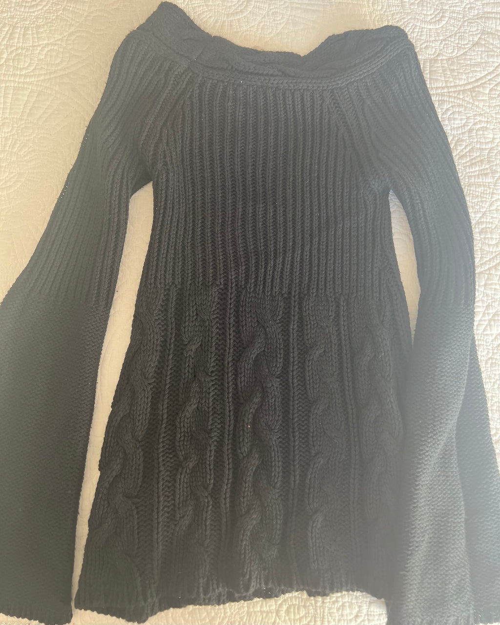 Long sleeve black jumper dress