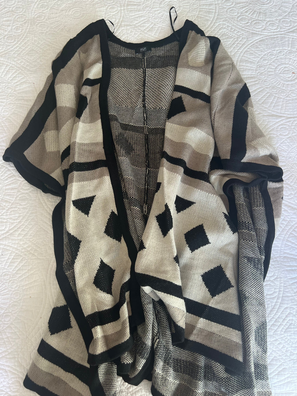 Grey knitted cardigan
