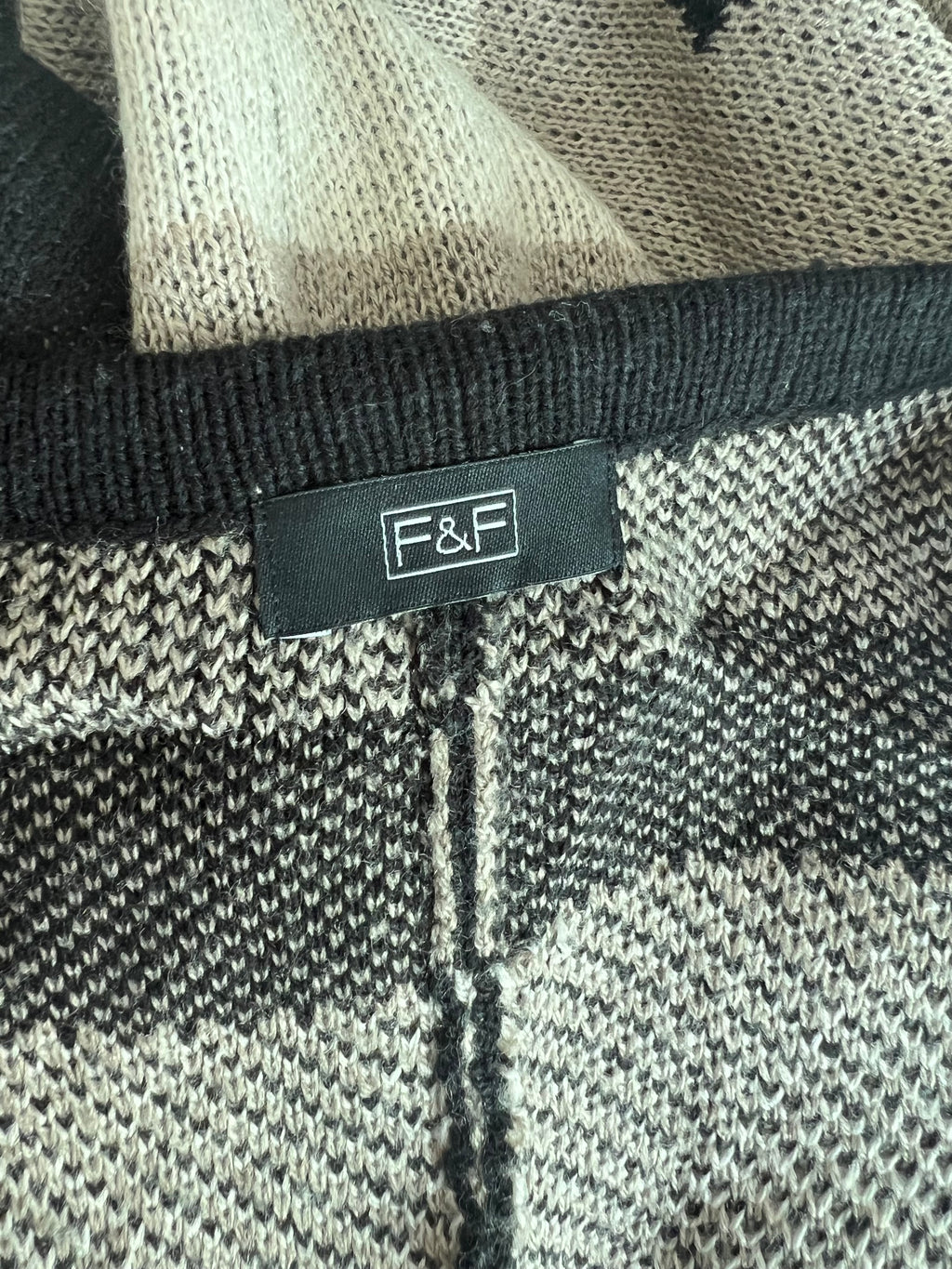 Grey knitted cardigan
