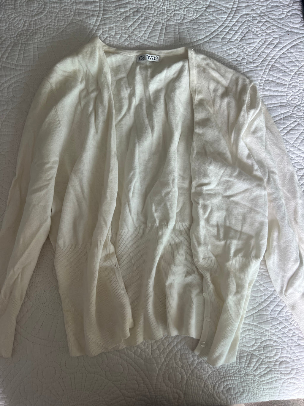 White long sleeve cardigan