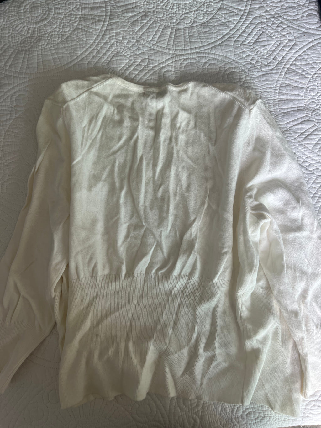 White long sleeve cardigan