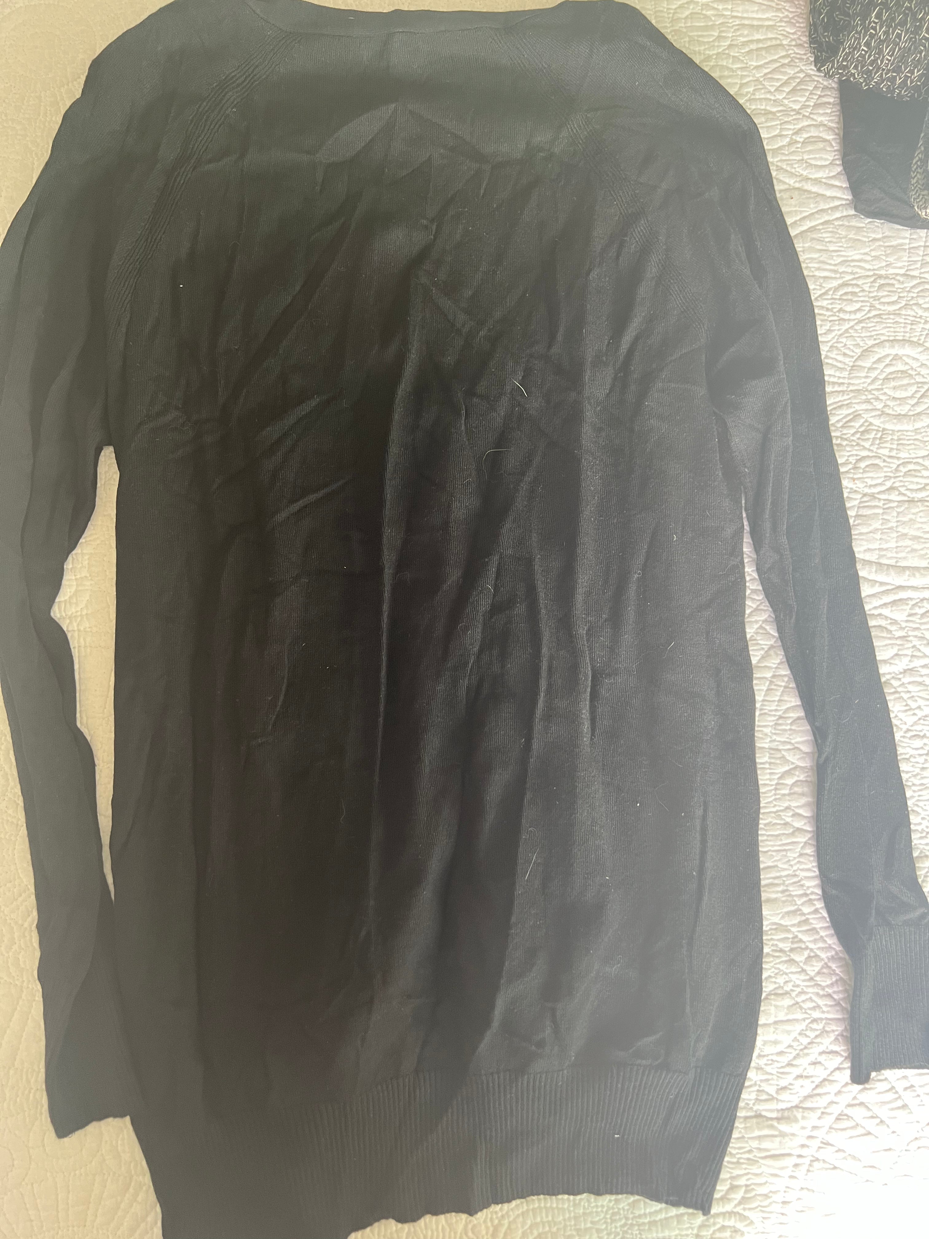Black long sleeve cardigan