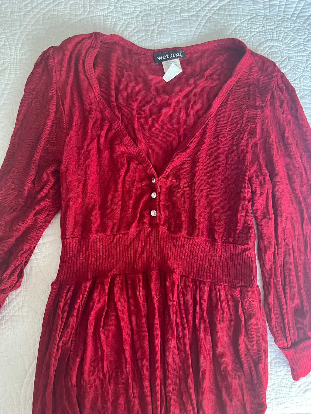 Red mini jumper dress