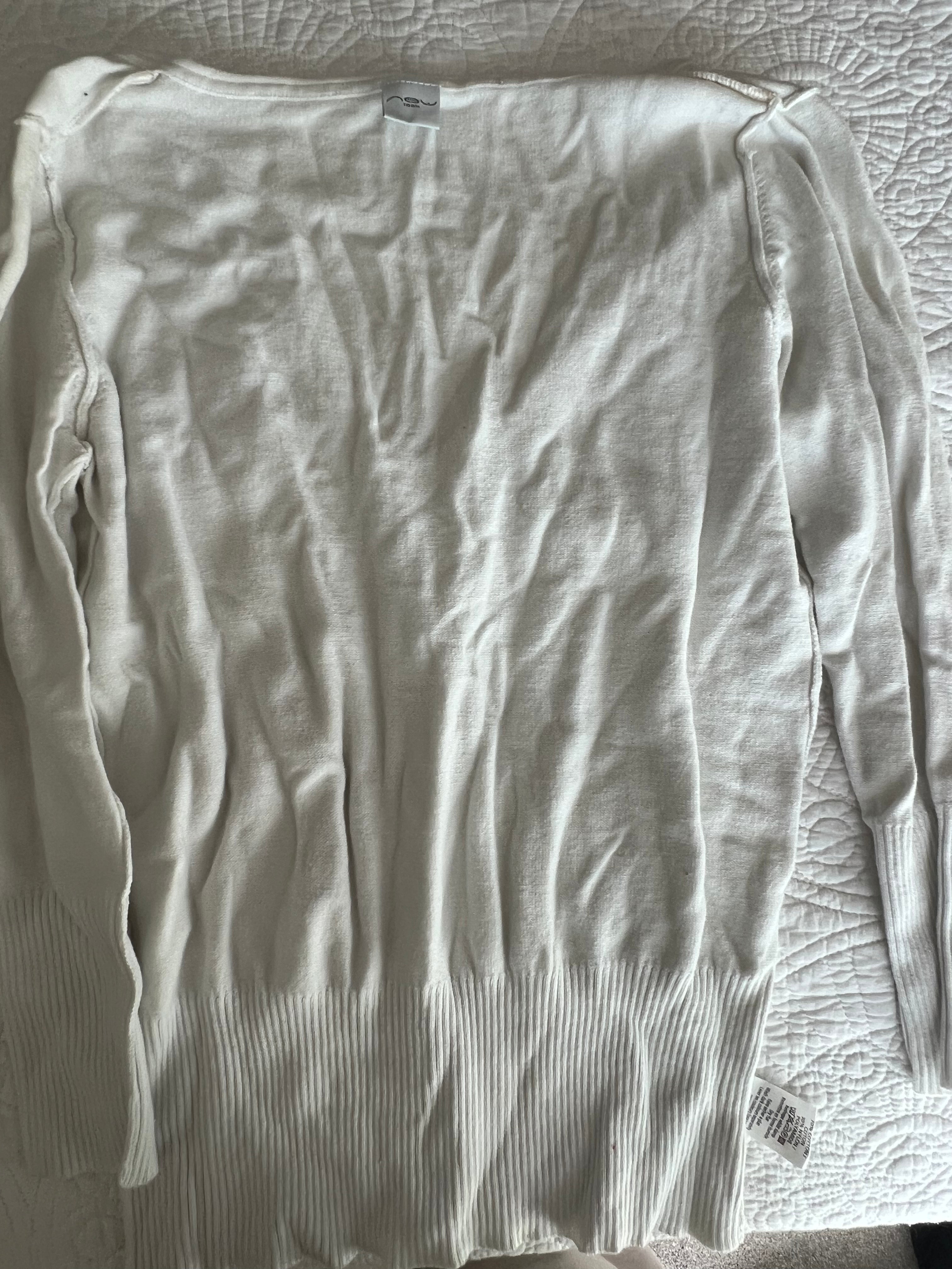 White long sleeve top