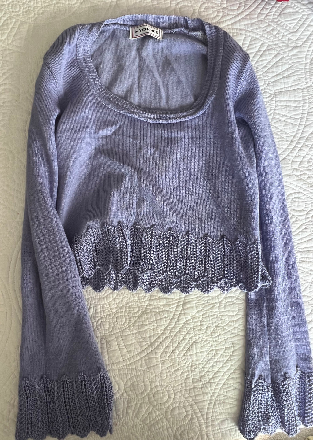 Purple knitted jumper