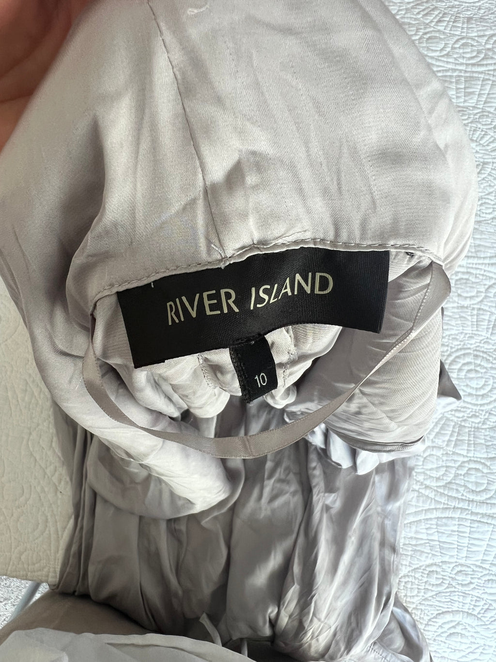 Grey satin vest