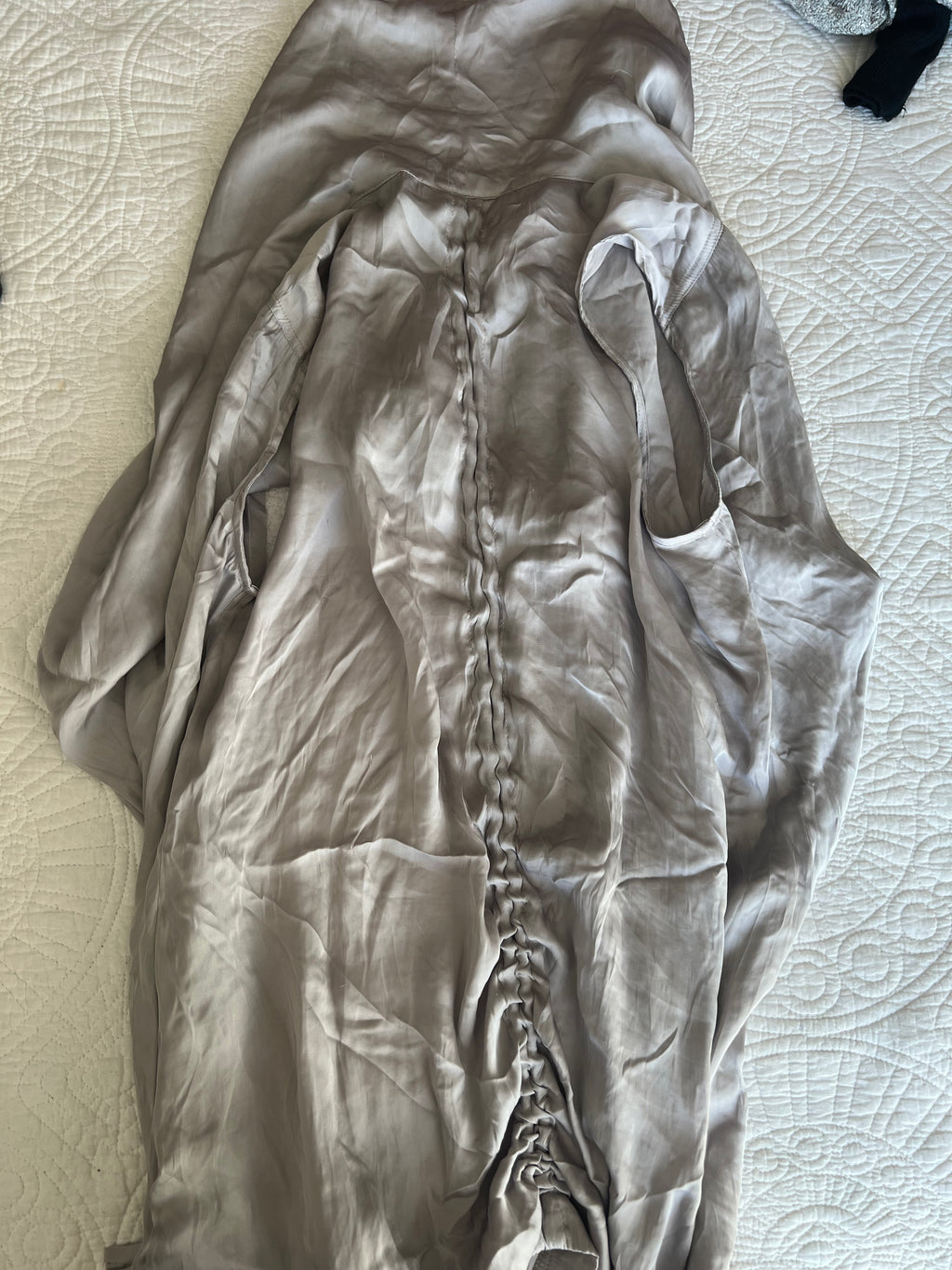 Grey satin vest