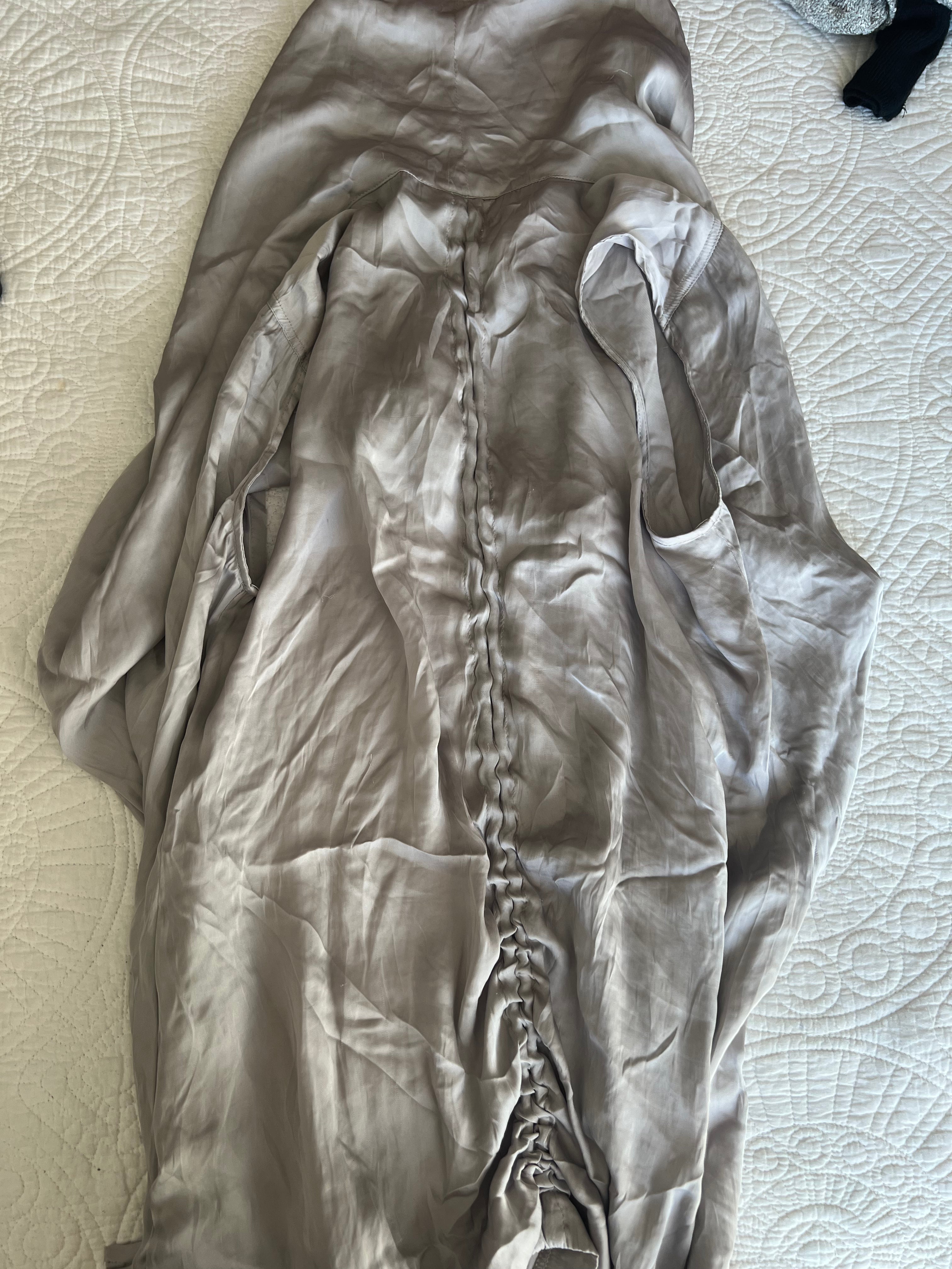Grey satin vest