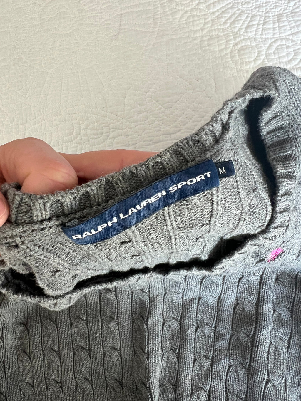 Ralph Lauren grey v neck jumper