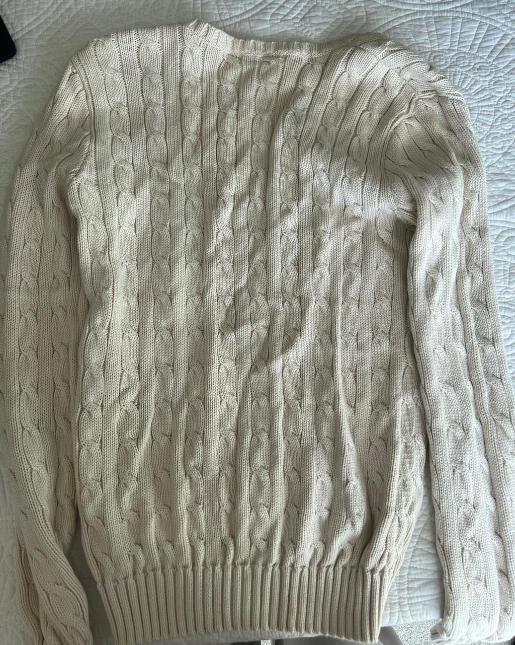 White Ralph Laurern v neck jumper