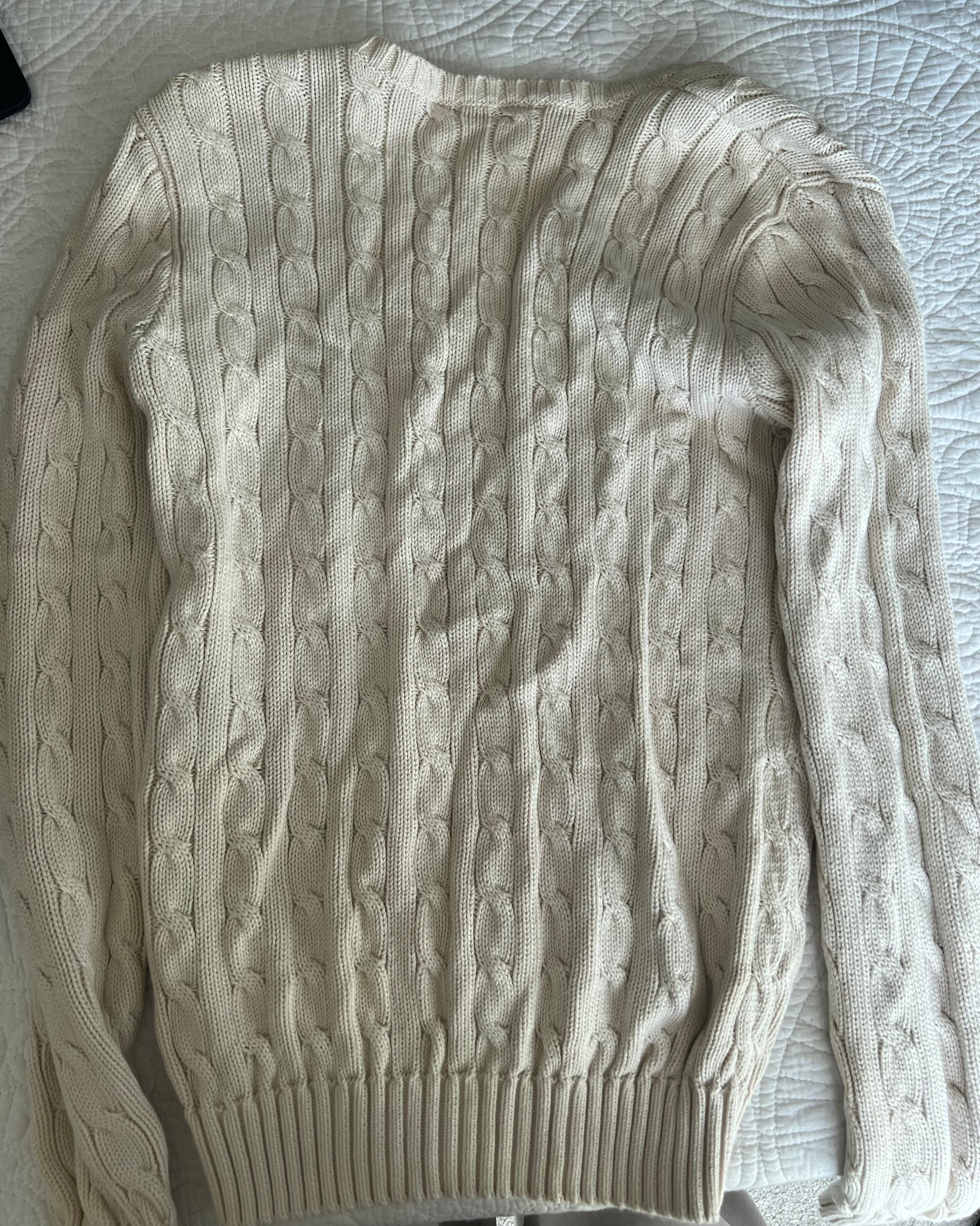 White Ralph Laurern v neck jumper