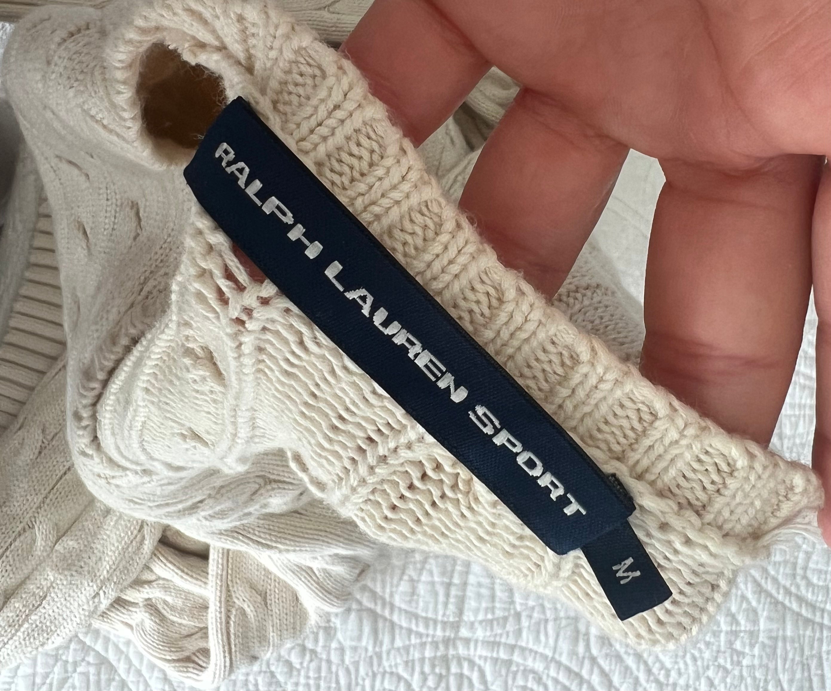 White Ralph Laurern v neck jumper