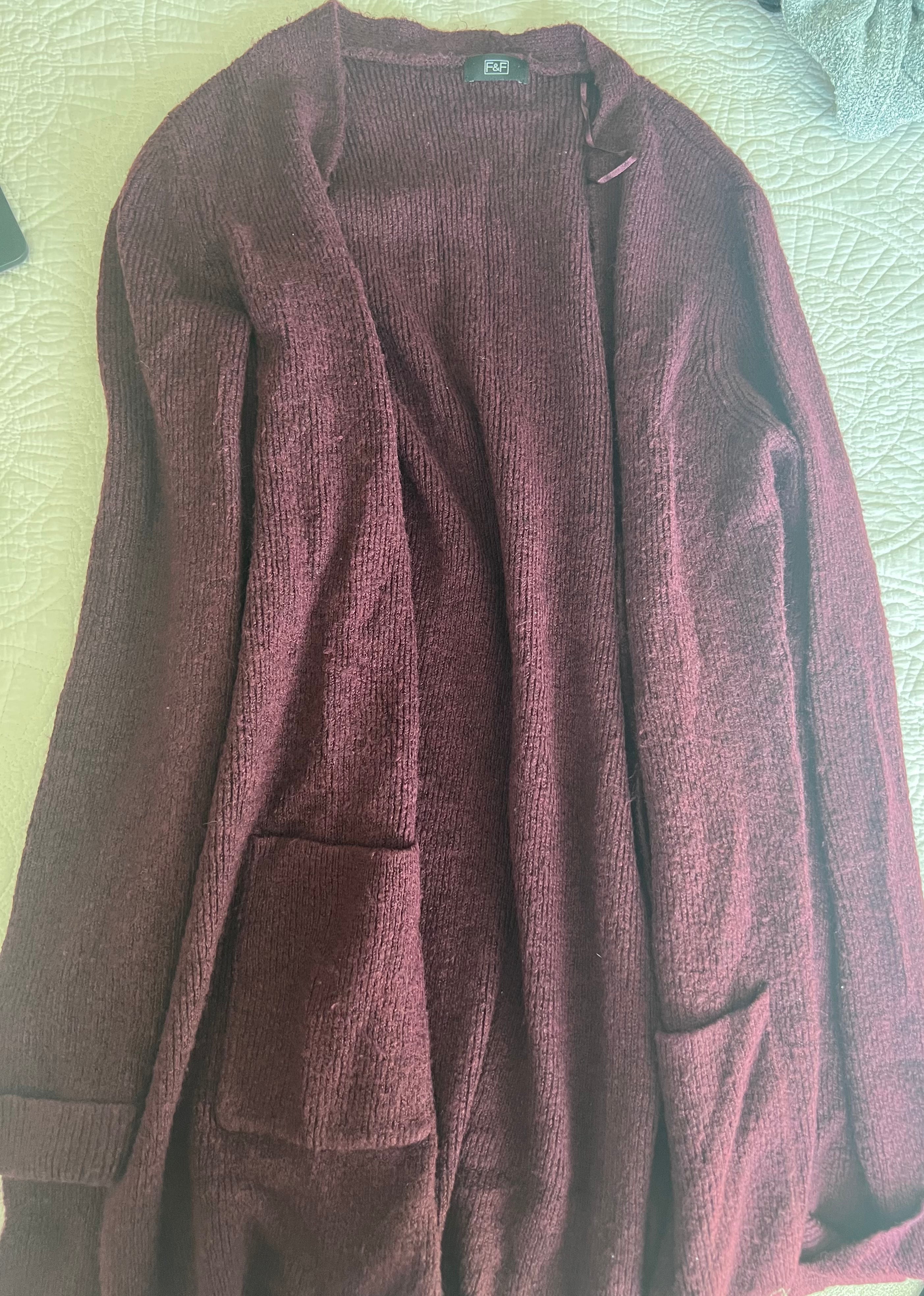 Burgundy cardigan