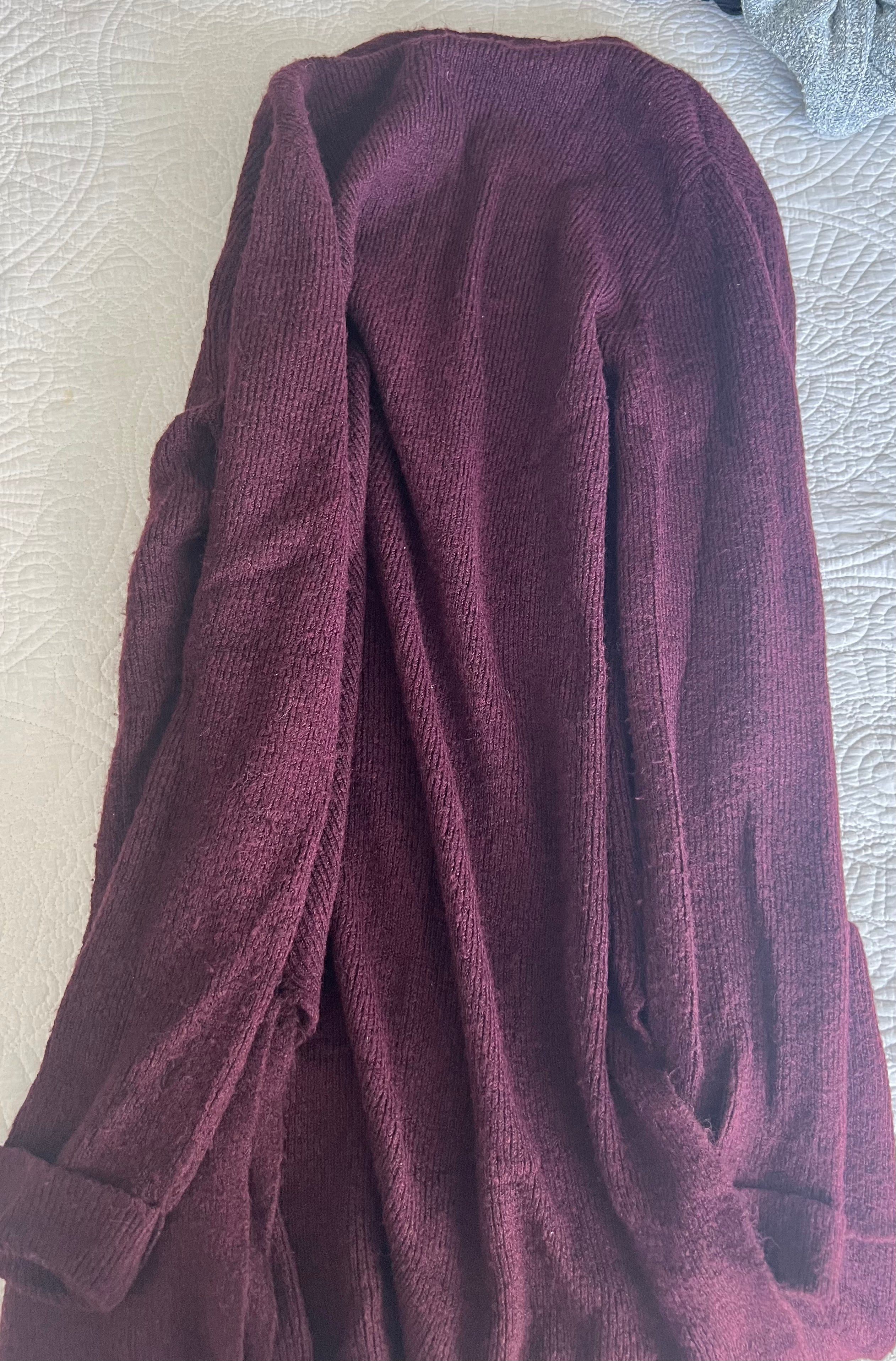 Burgundy cardigan
