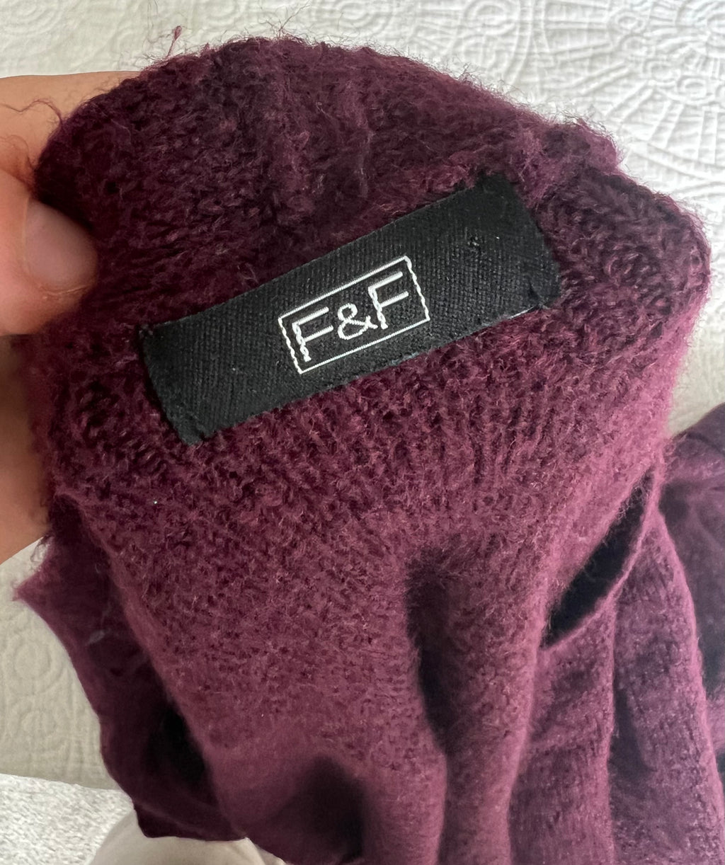 Burgundy cardigan