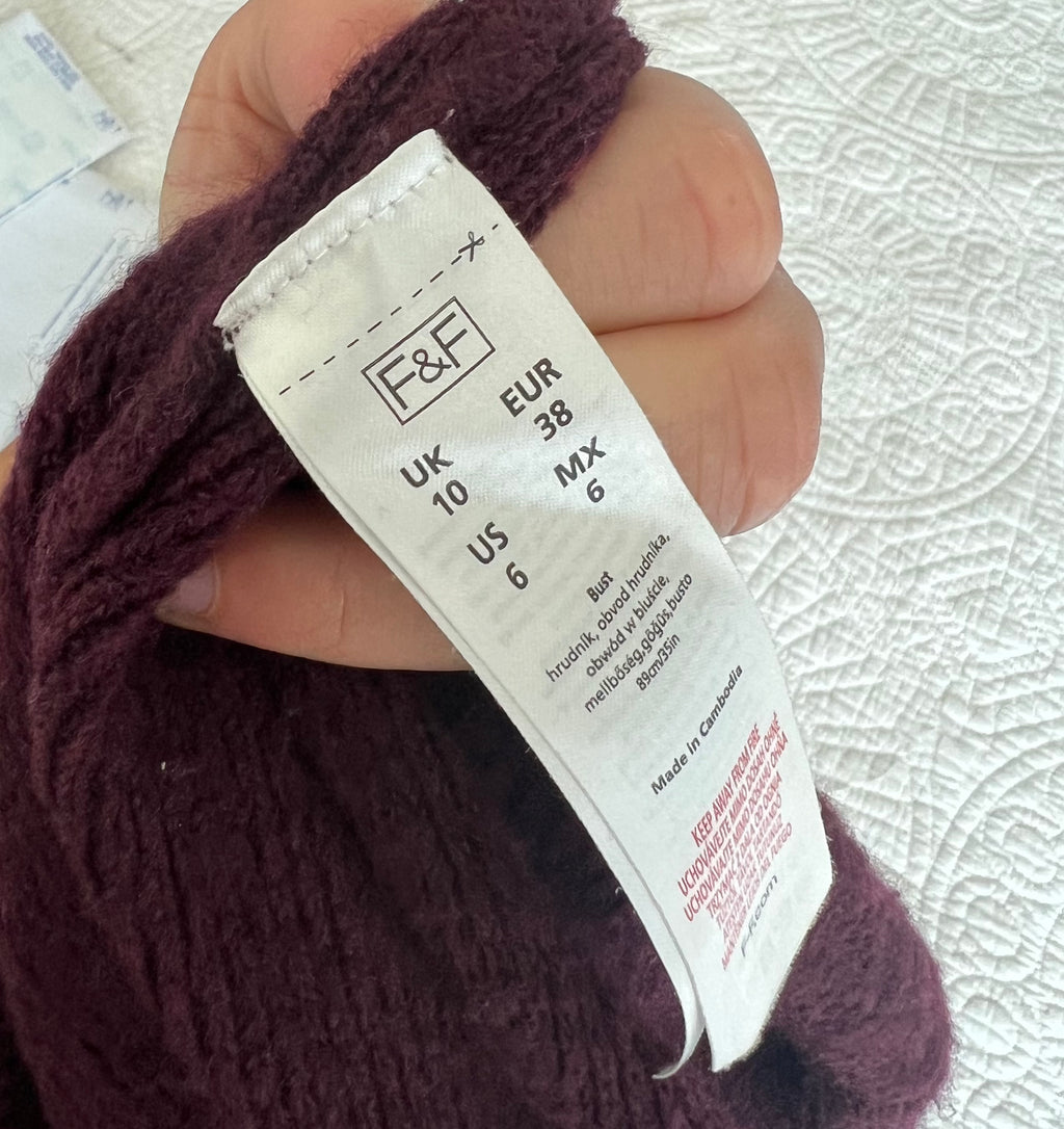 Burgundy cardigan