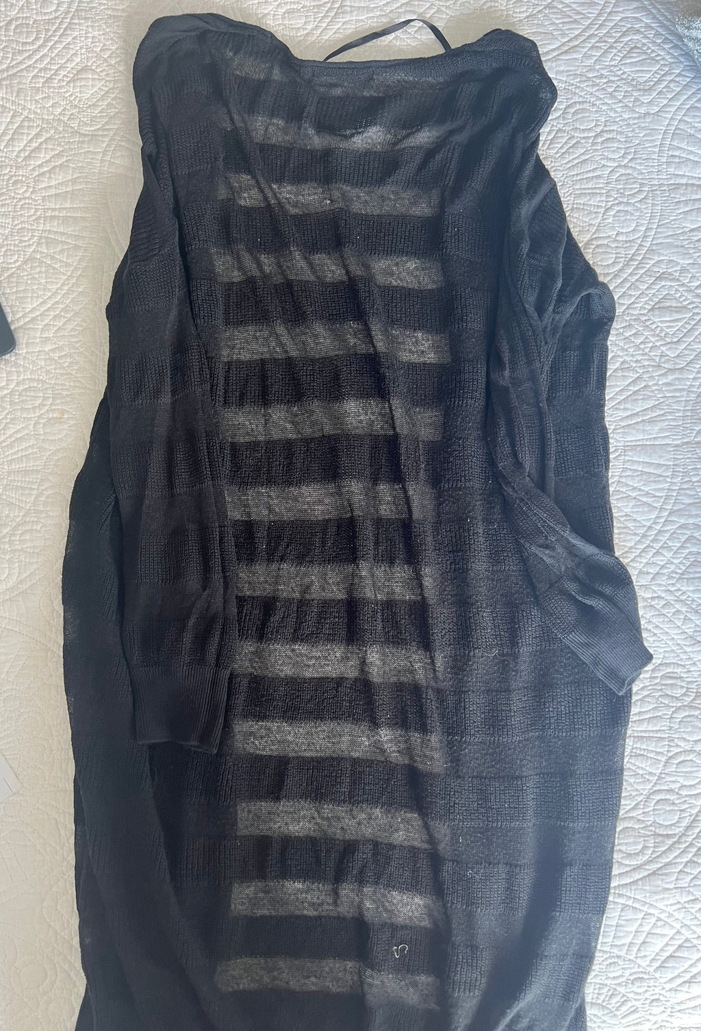 Black sheer cardigan