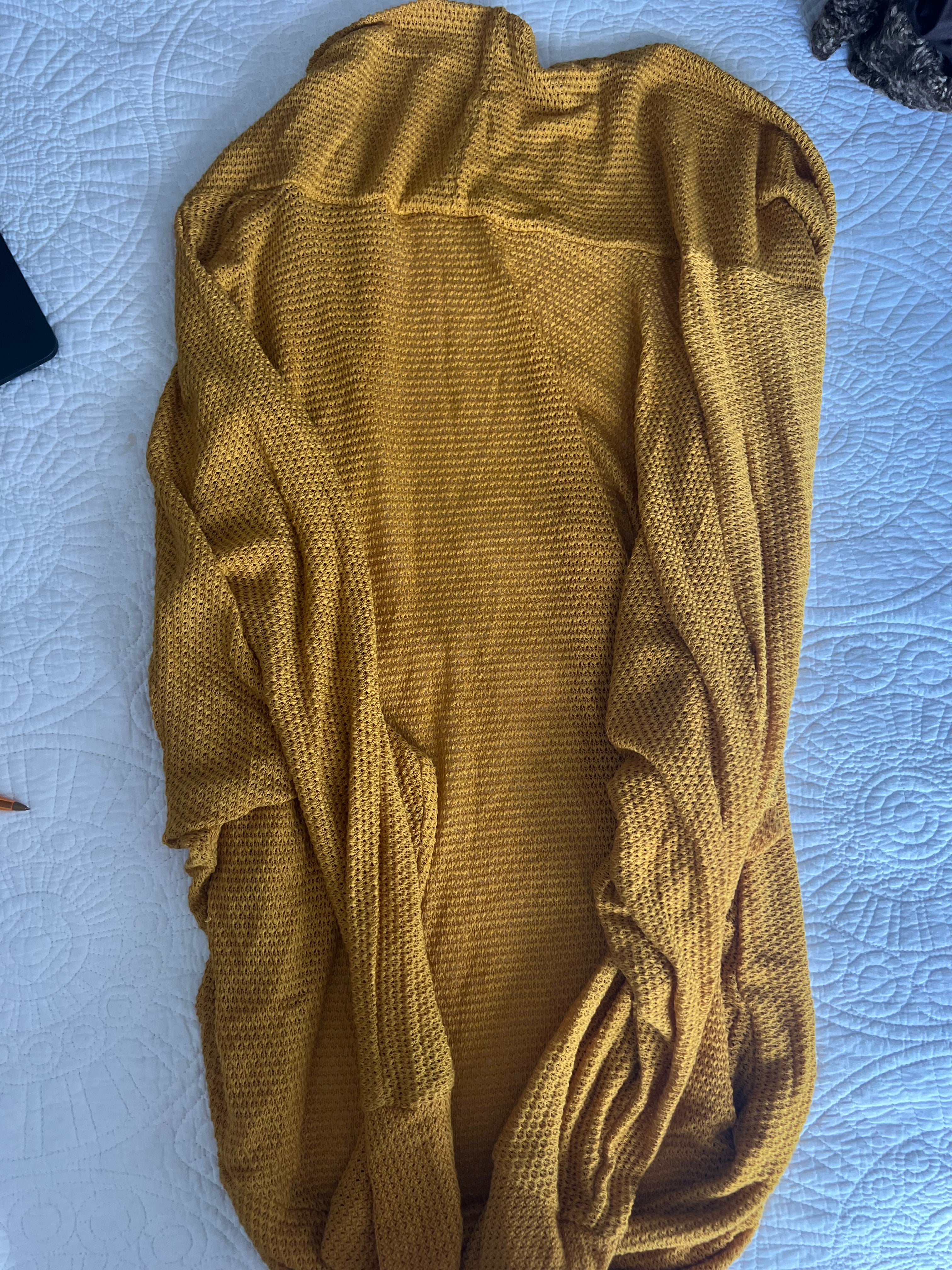 Yellow cardigan