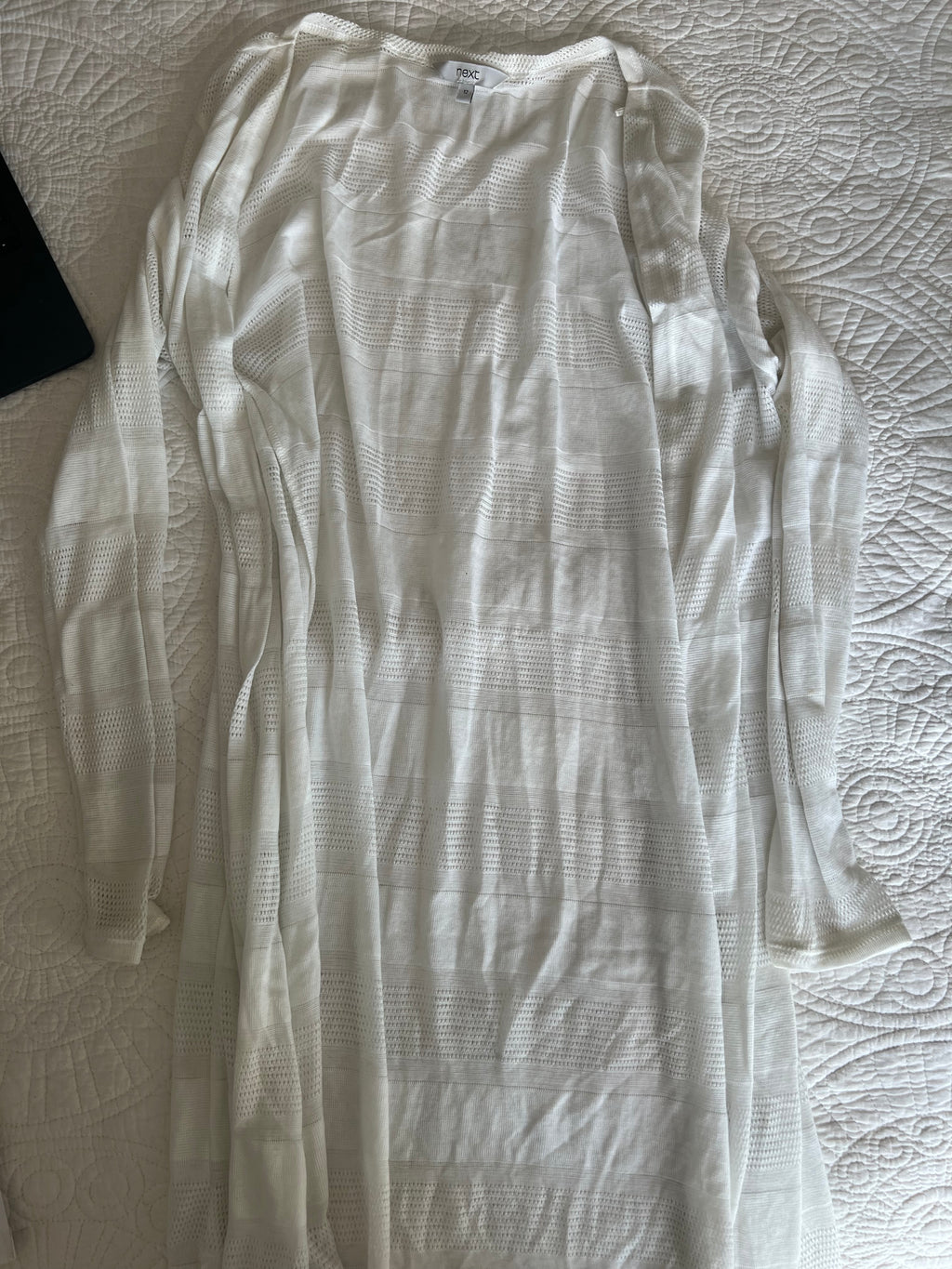 White cardigan