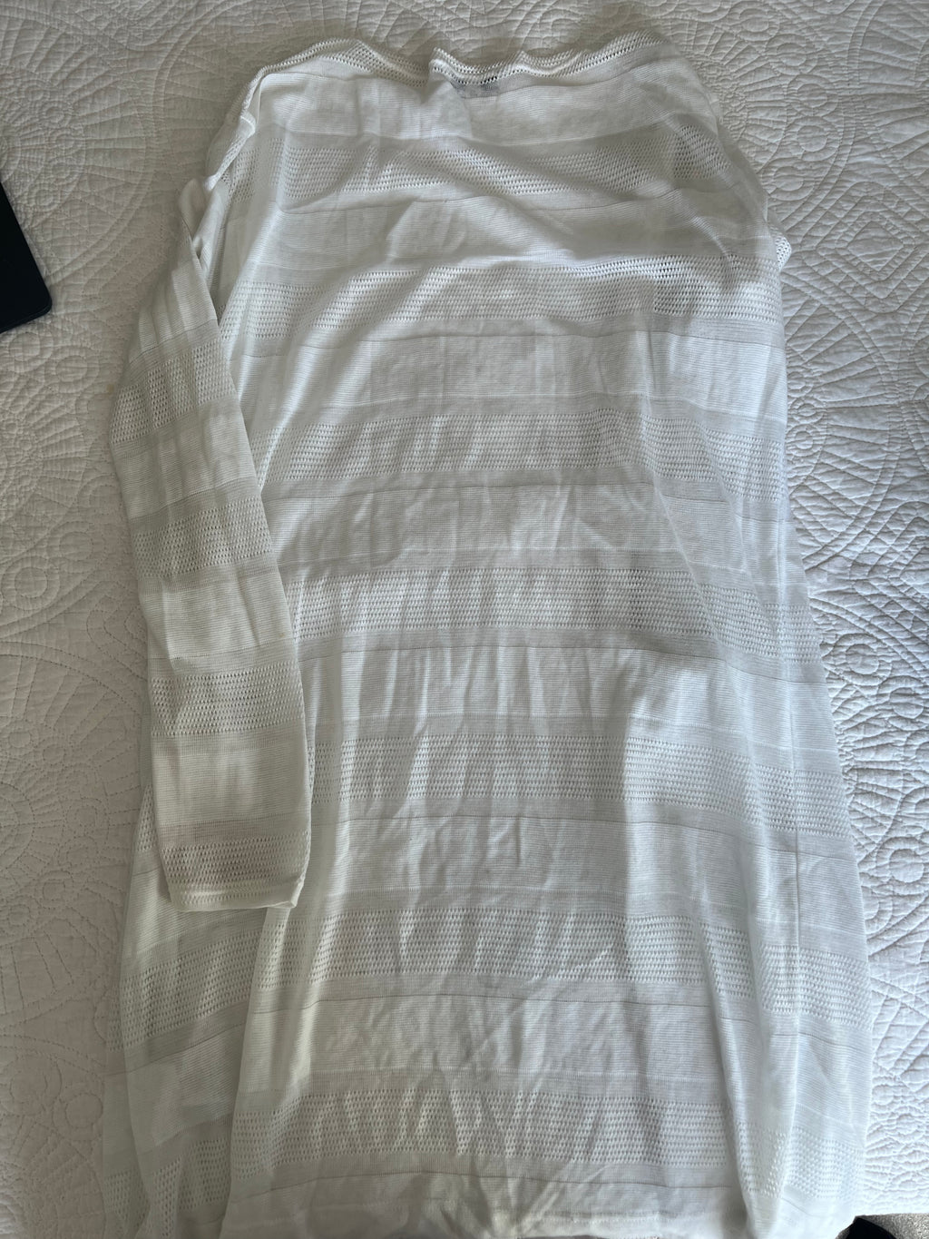 White cardigan