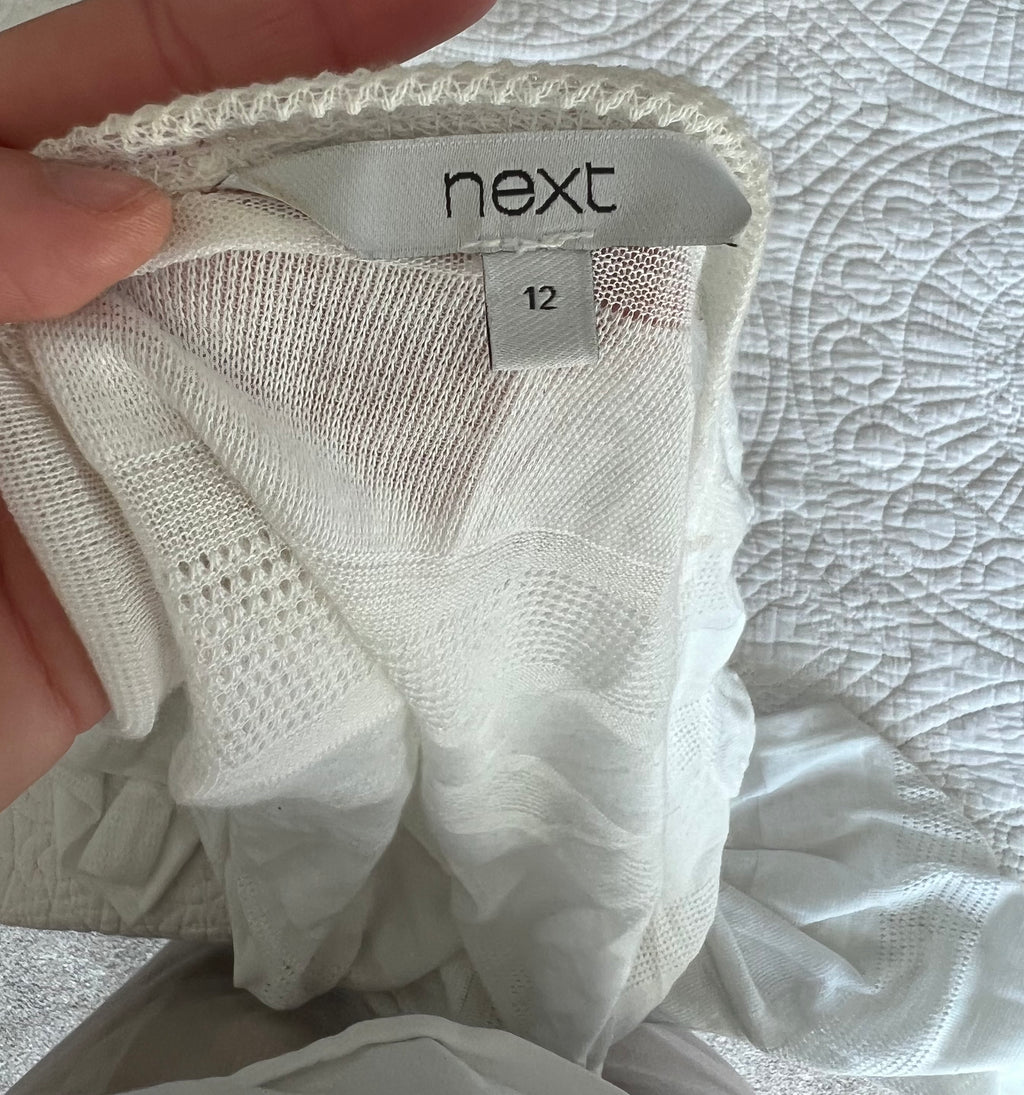 White cardigan