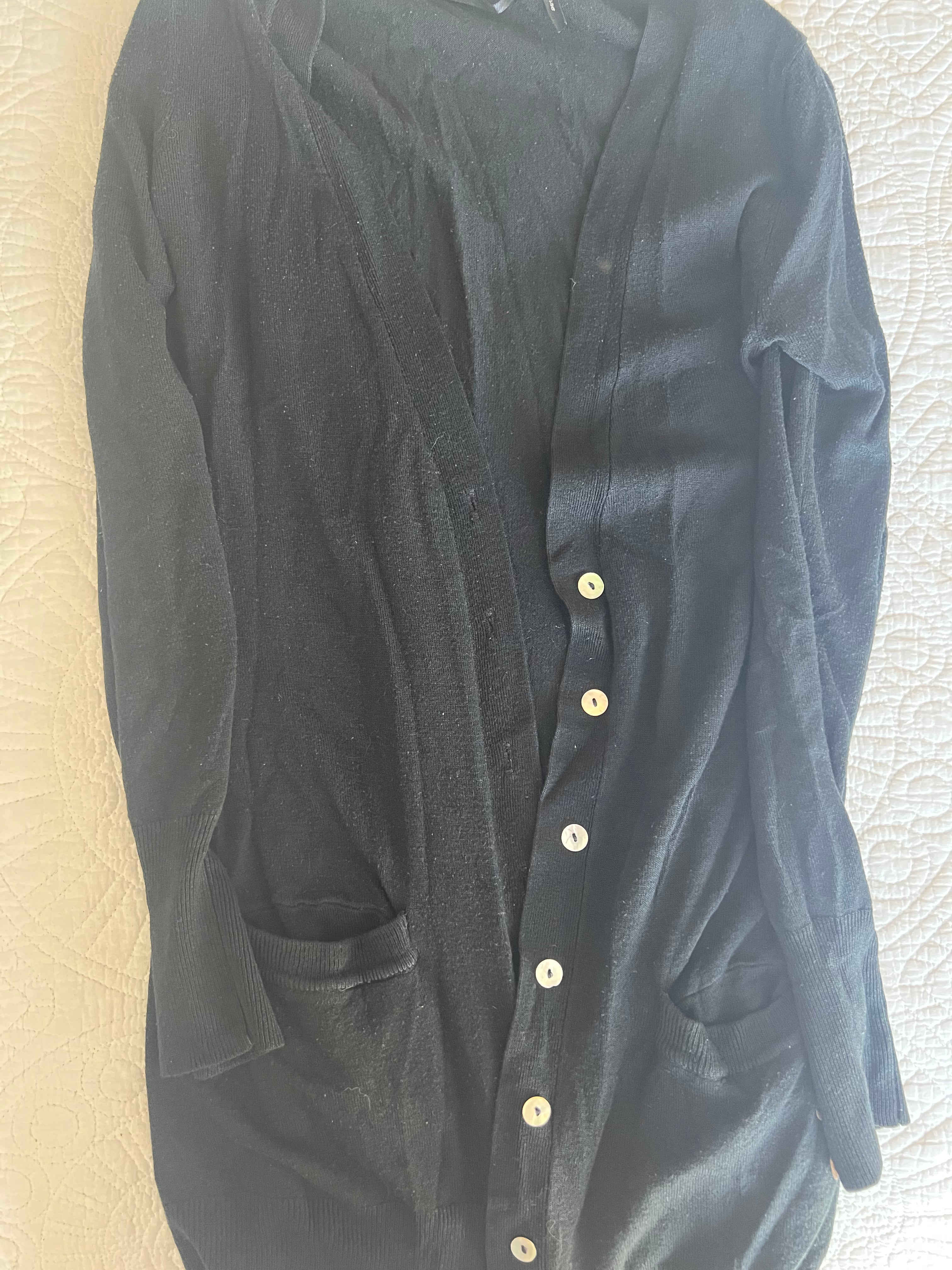 Black cardigan