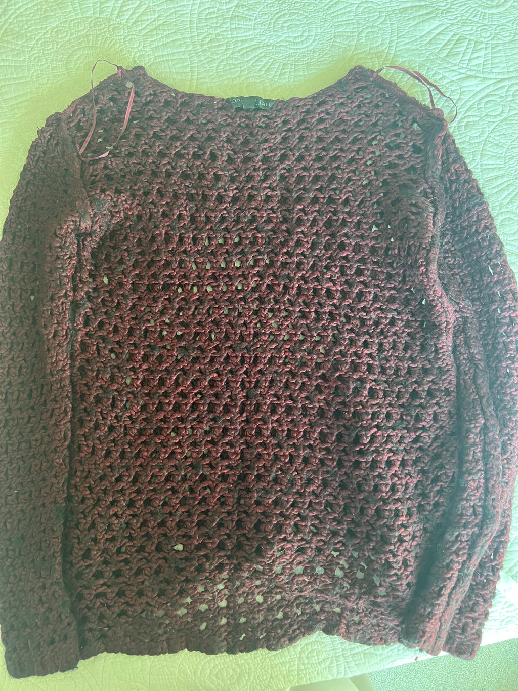 Burgundy jumper