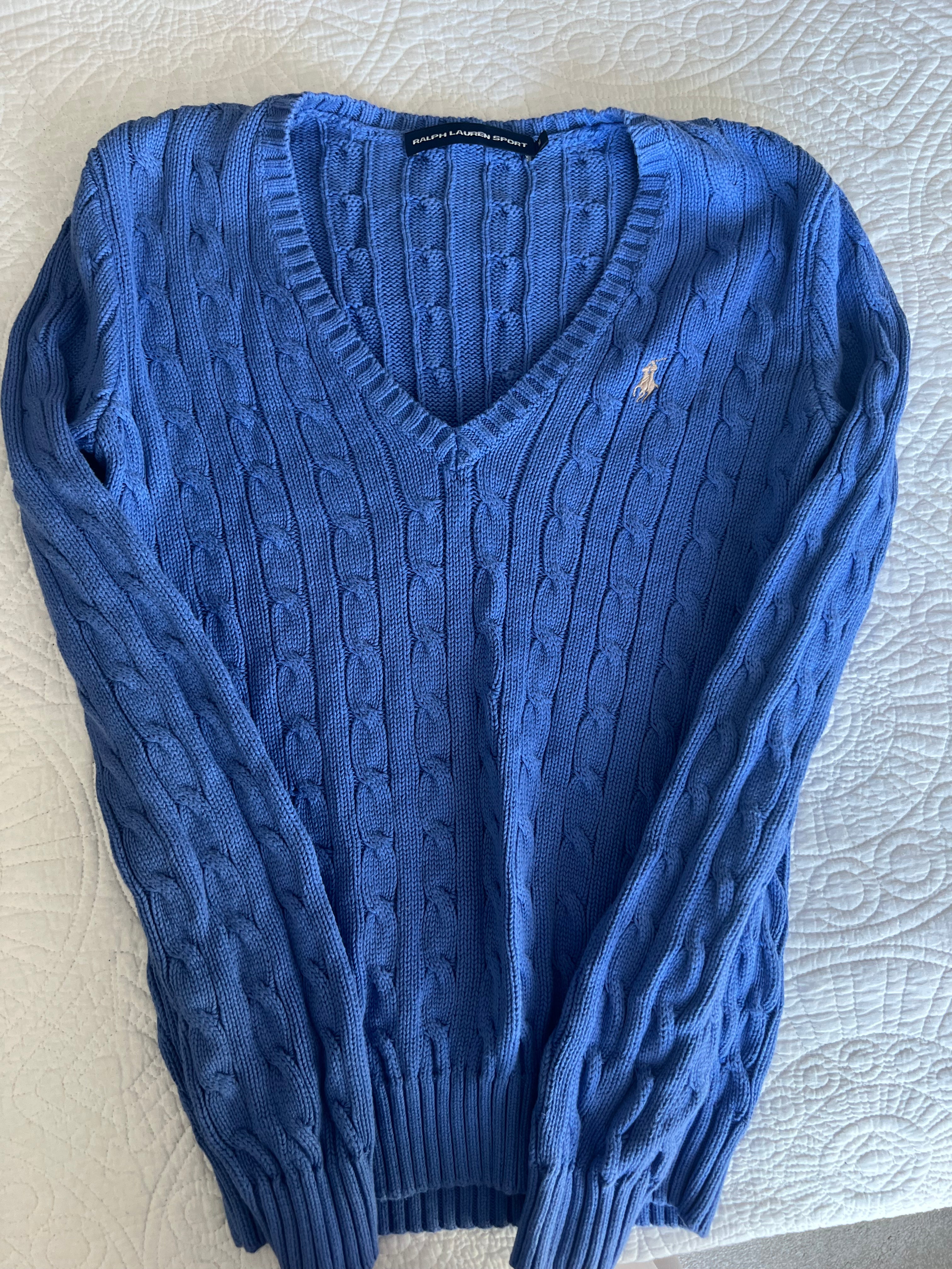Blue Ralph Lauren v neck jumper