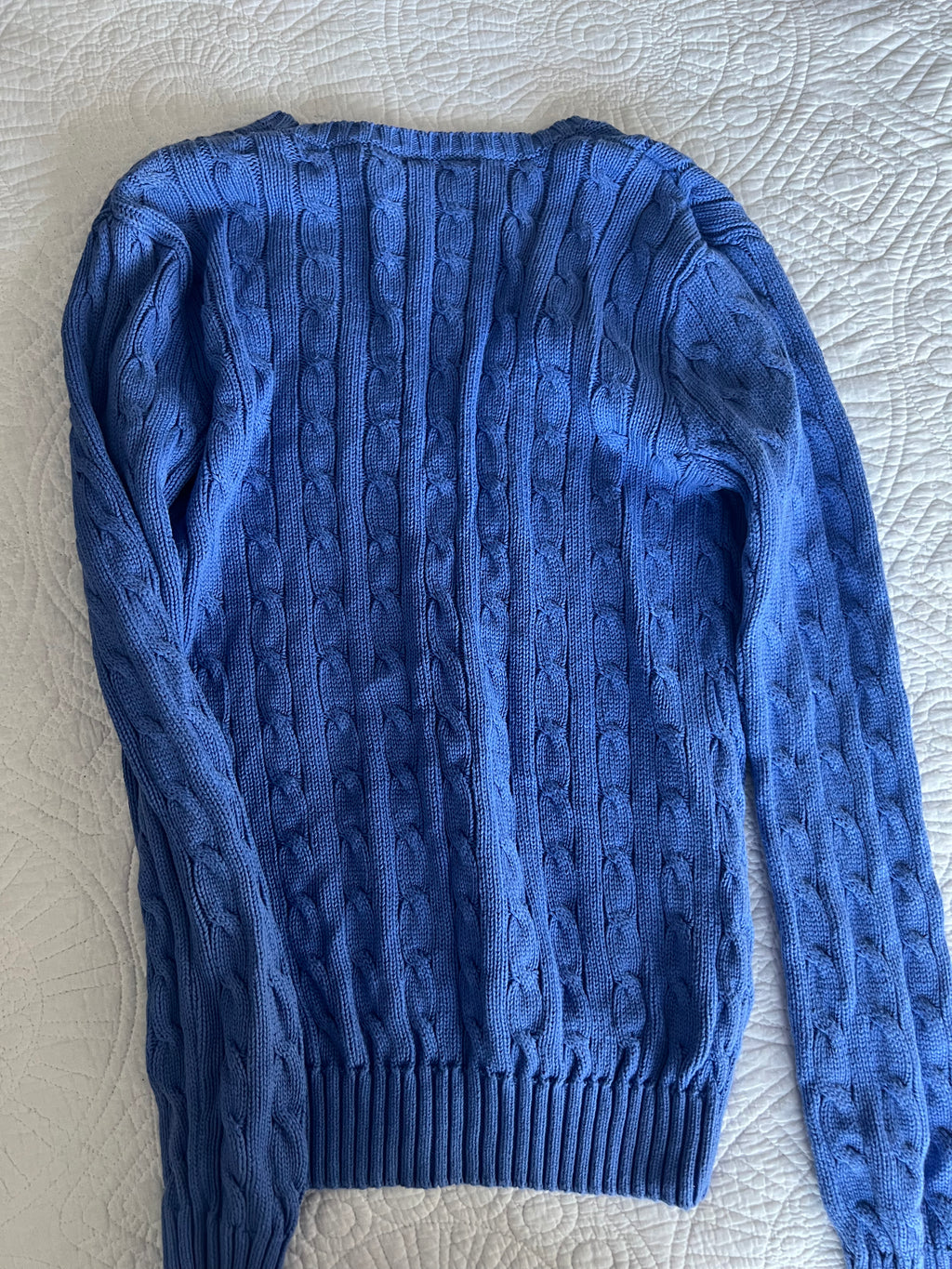 Blue Ralph Lauren v neck jumper