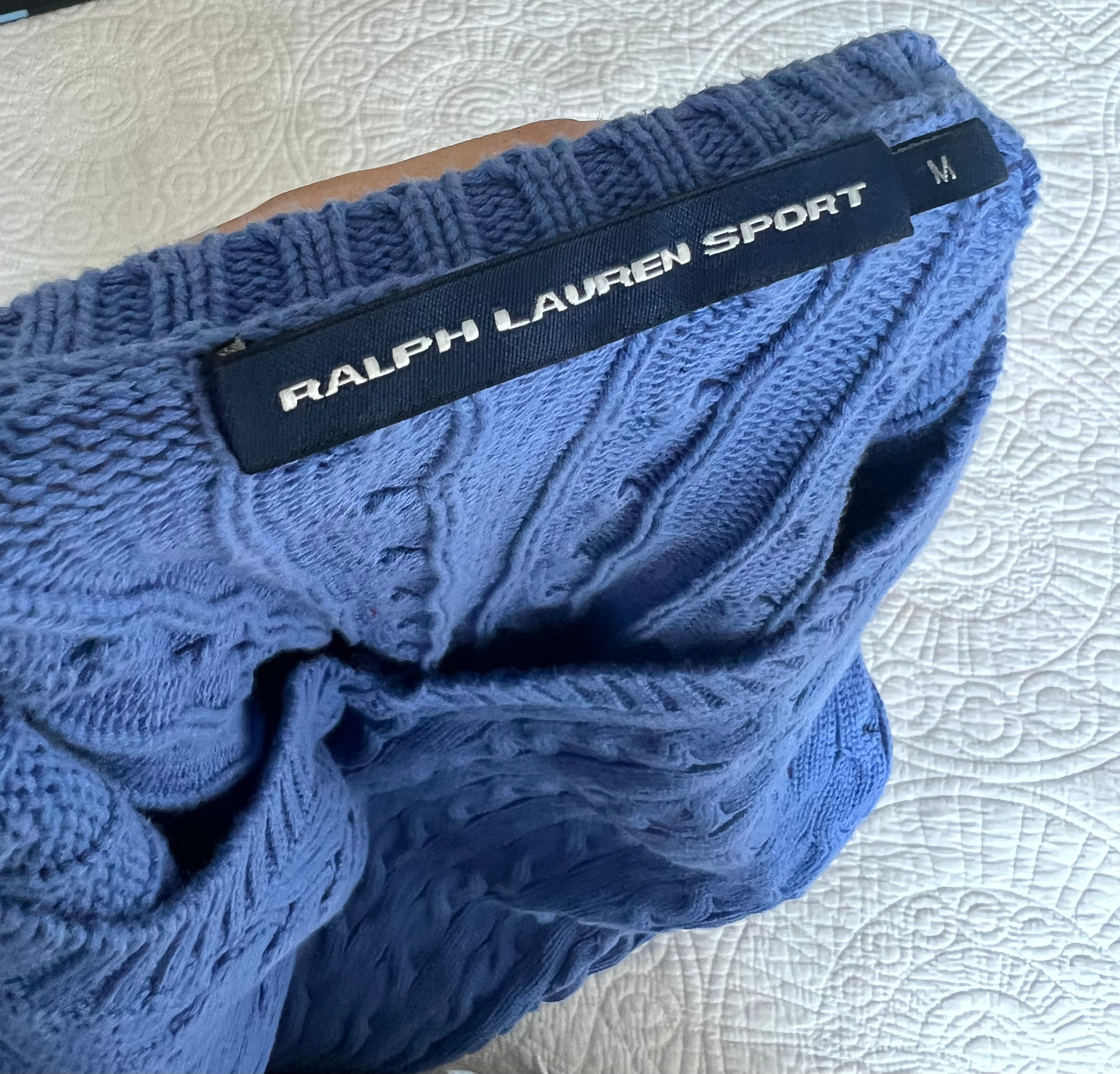 Blue Ralph Lauren v neck jumper