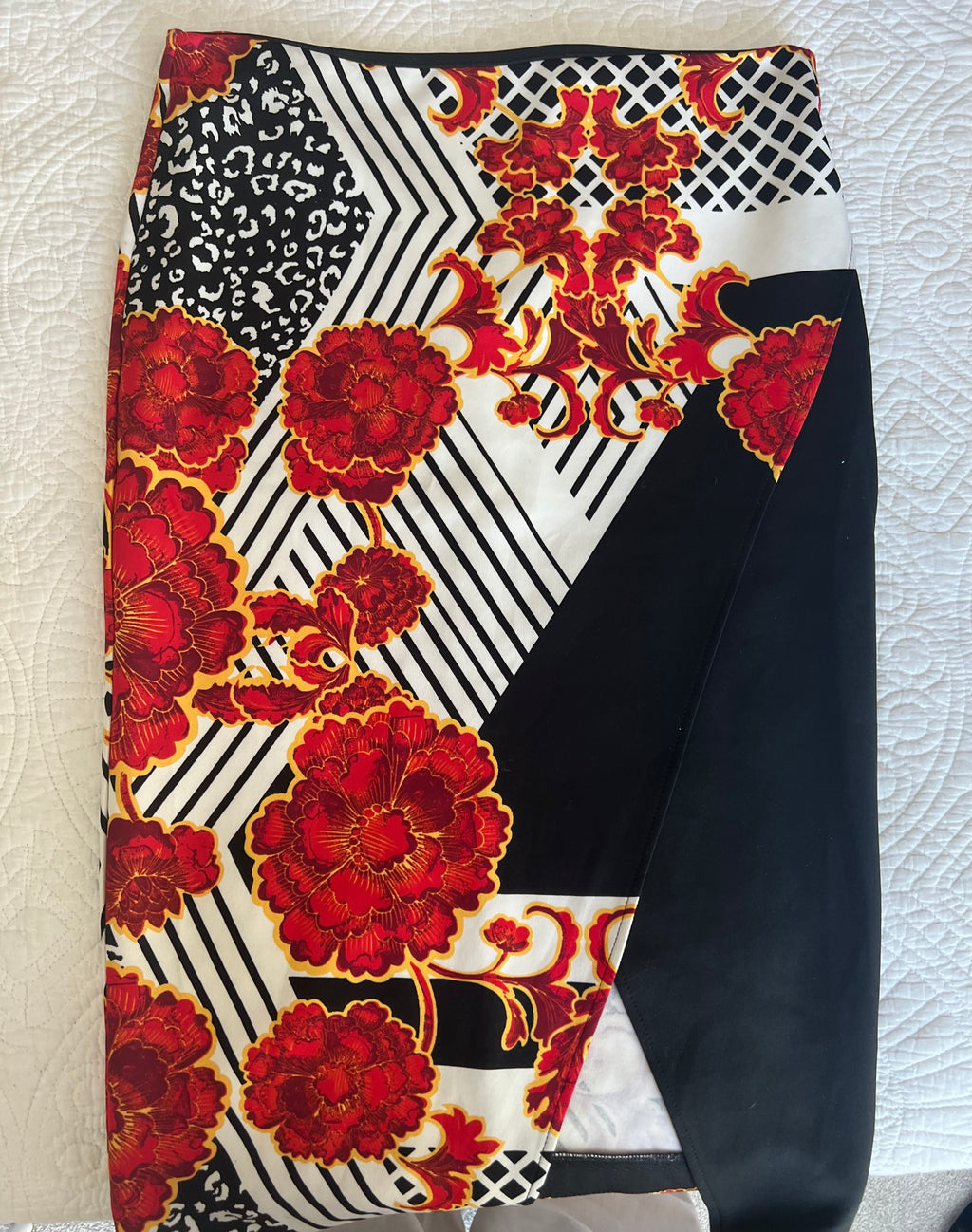 Midi graphic skirt
