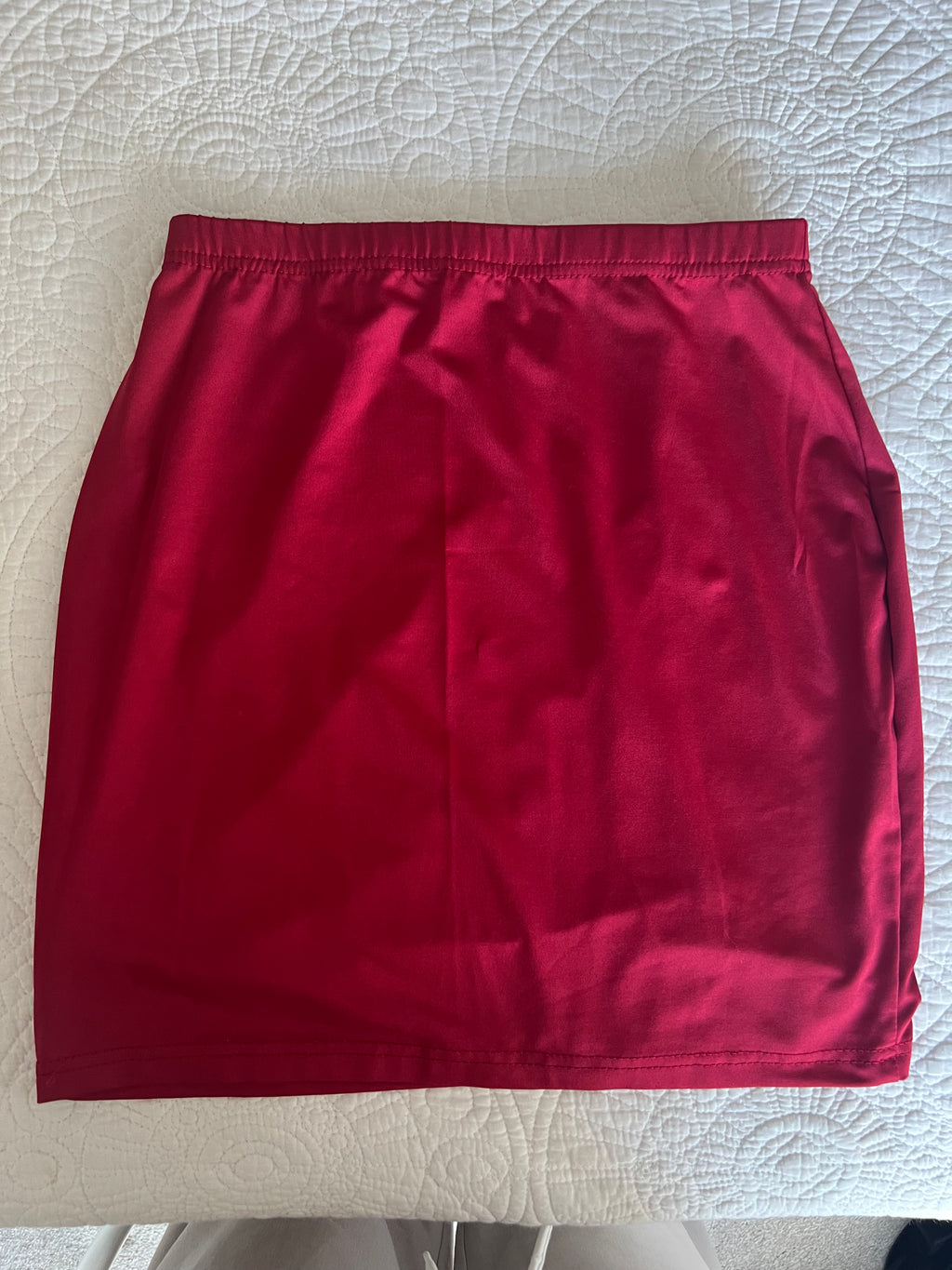 Mini red skirt