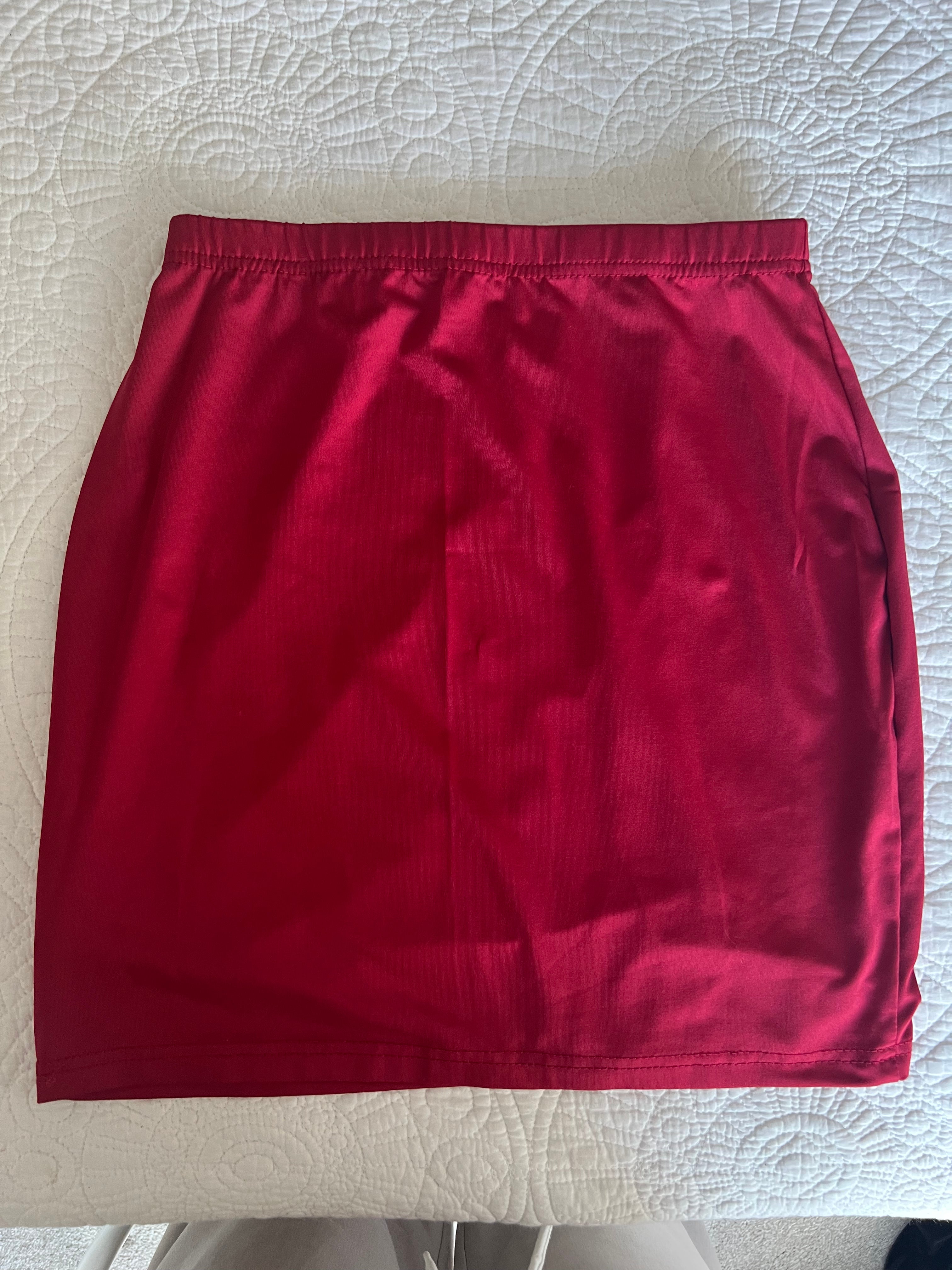 Mini red skirt