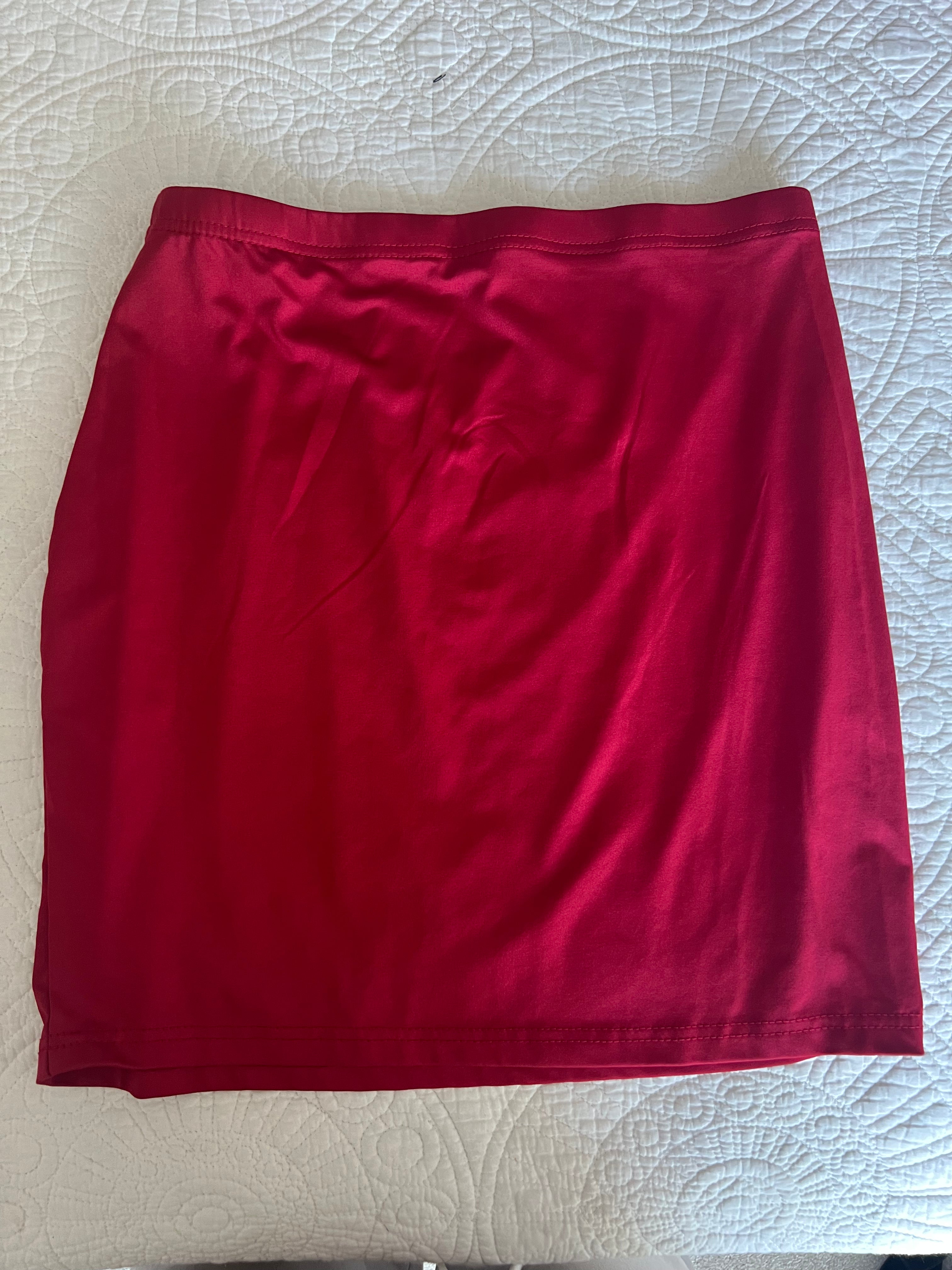 Mini red skirt