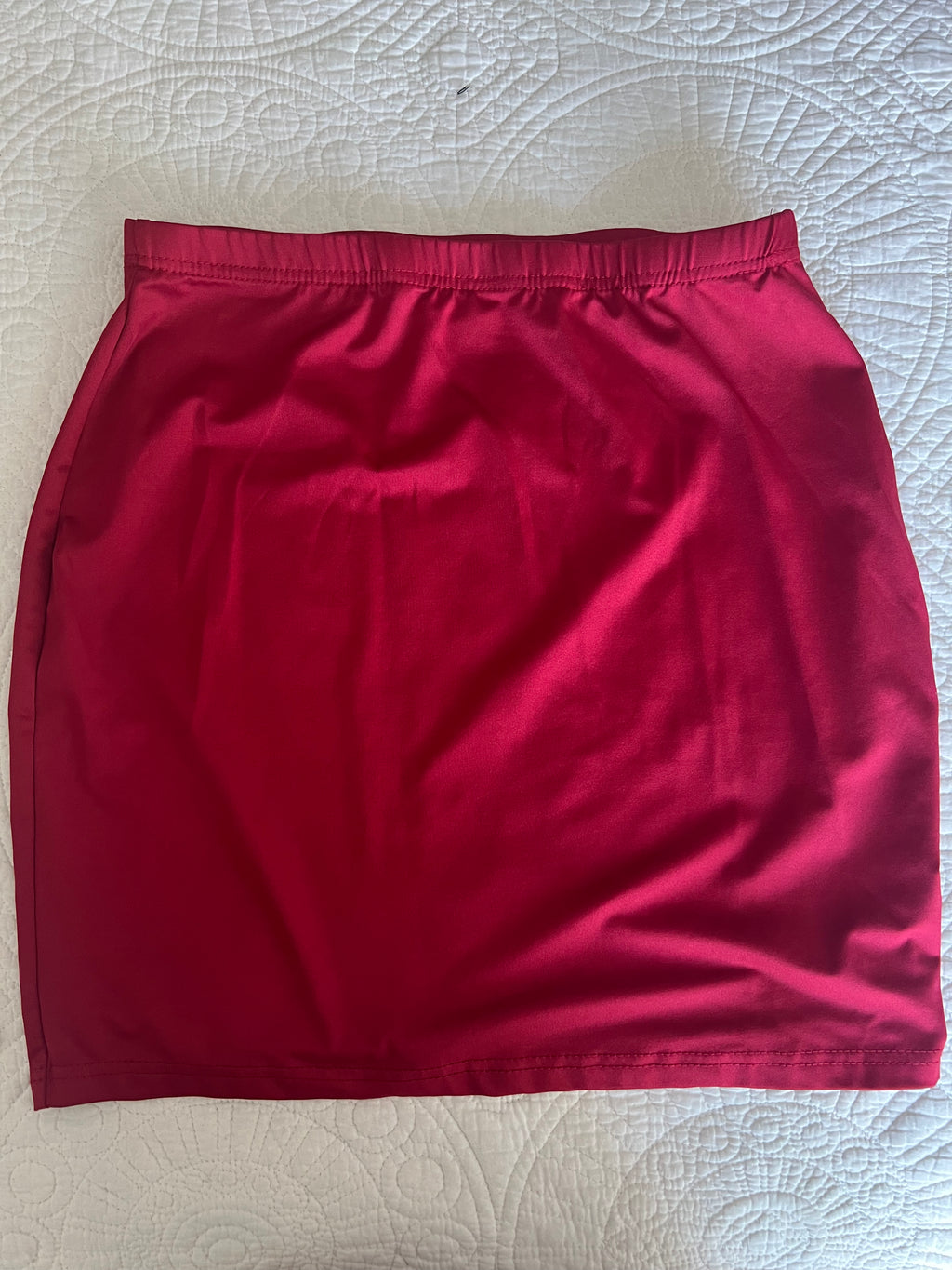 Mini red skirt