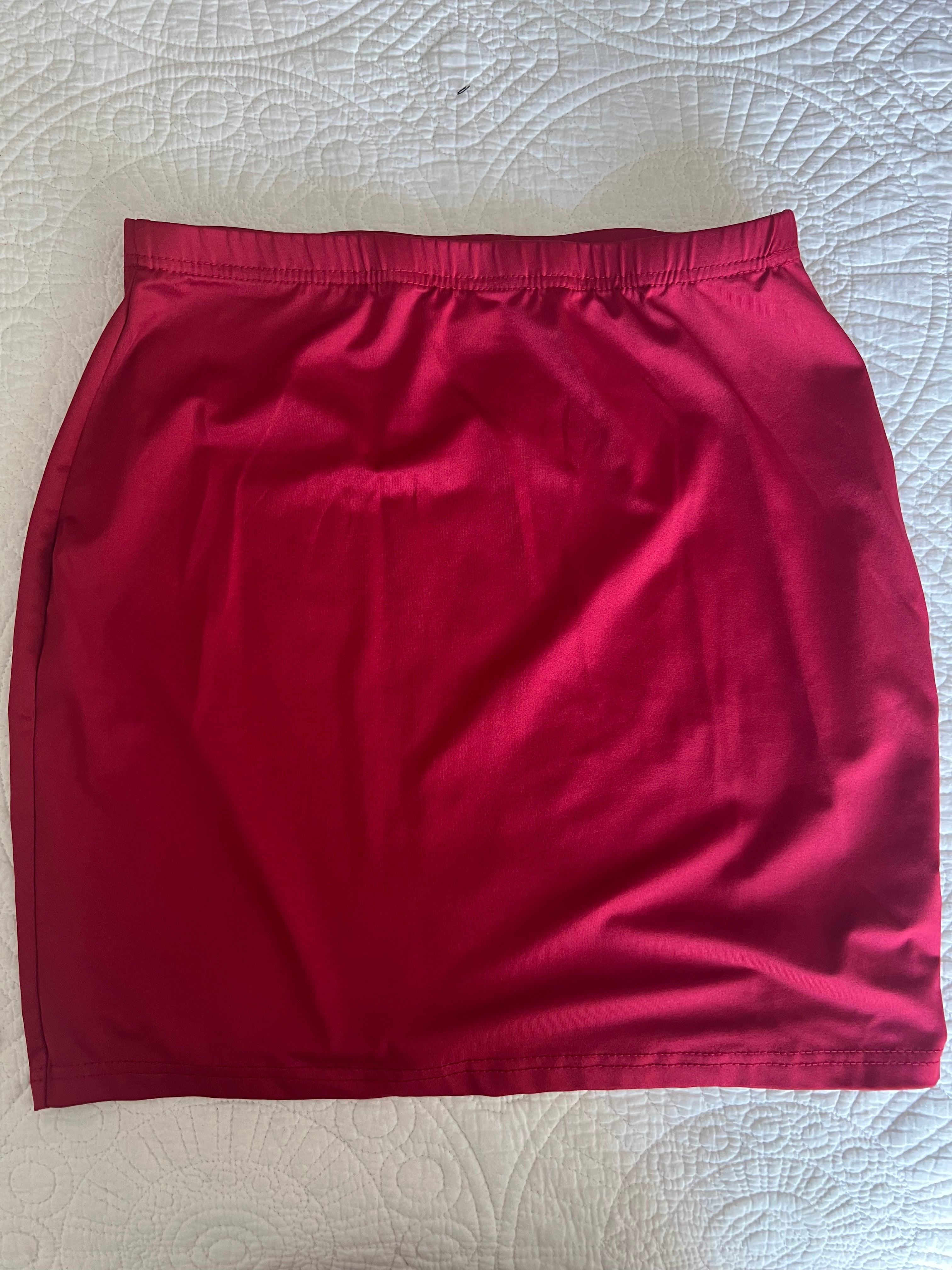 Mini red skirt