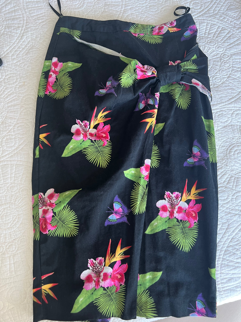 Midi graphic skirt