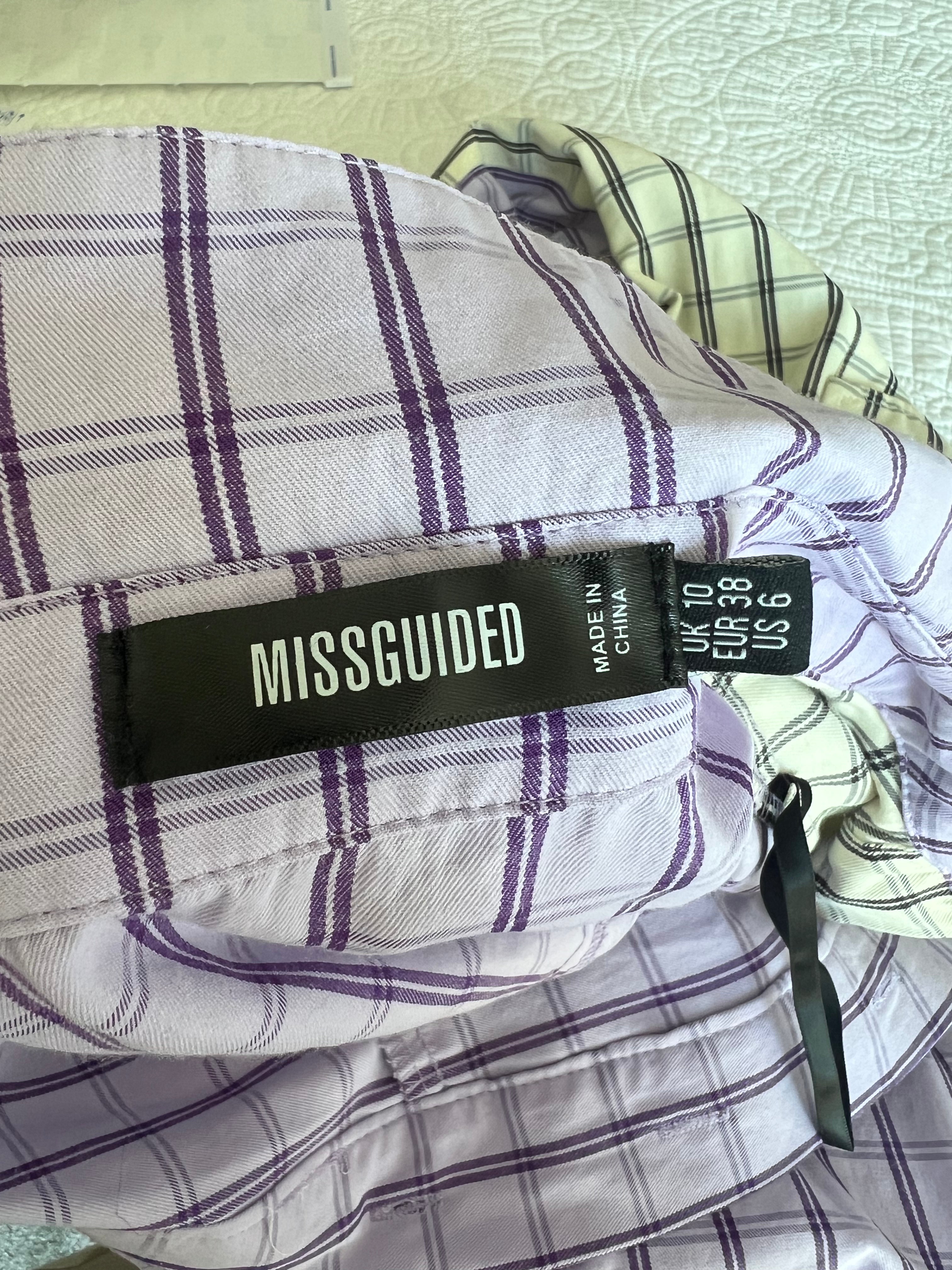 Purple/yellow plaid shirt