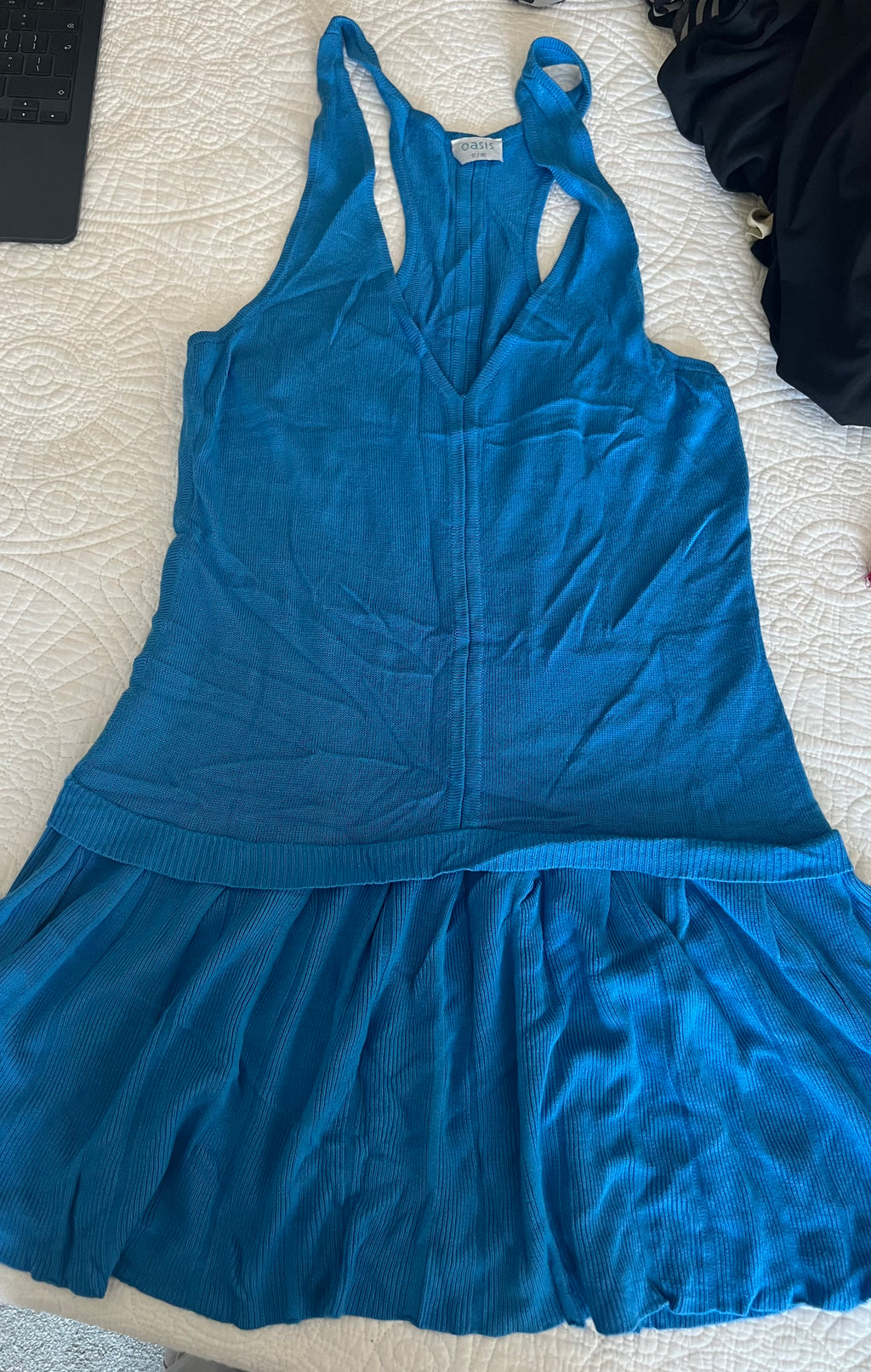 Blue mini dress