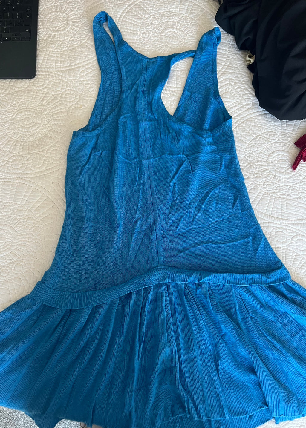 Blue mini dress
