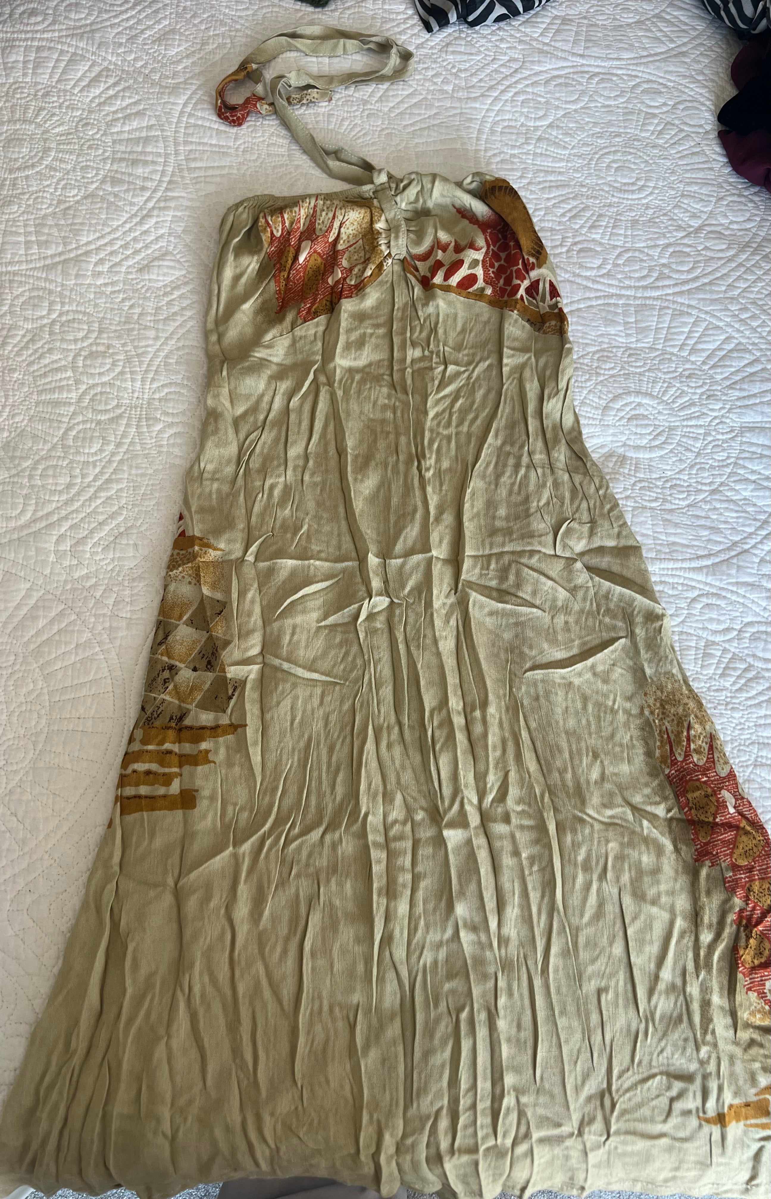 Nude midi dress