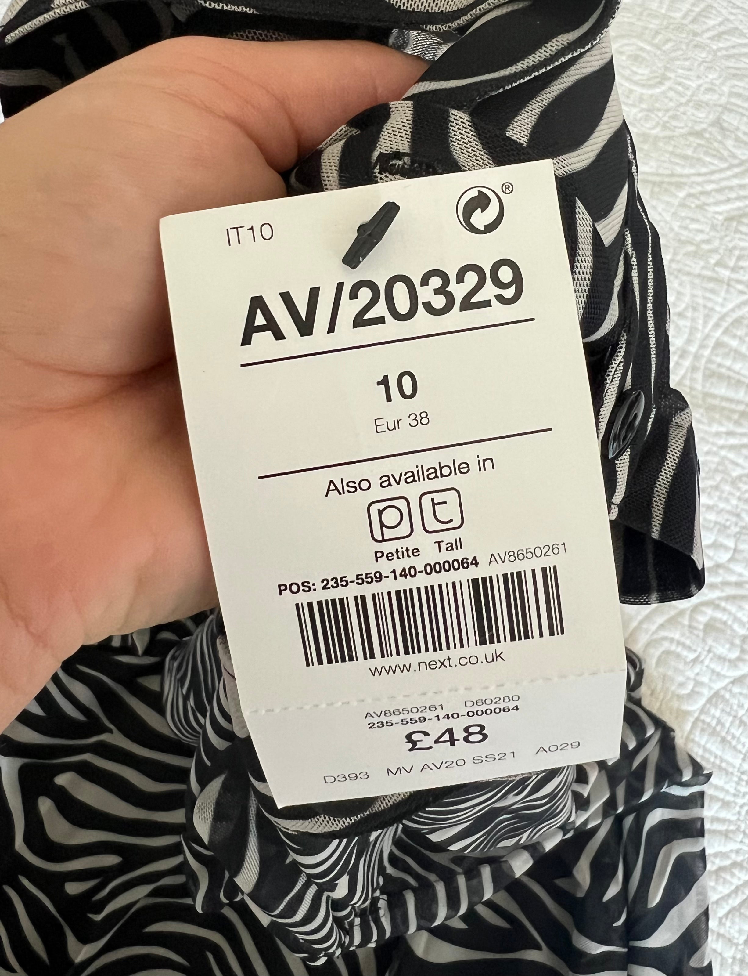 Zebra print midi dress