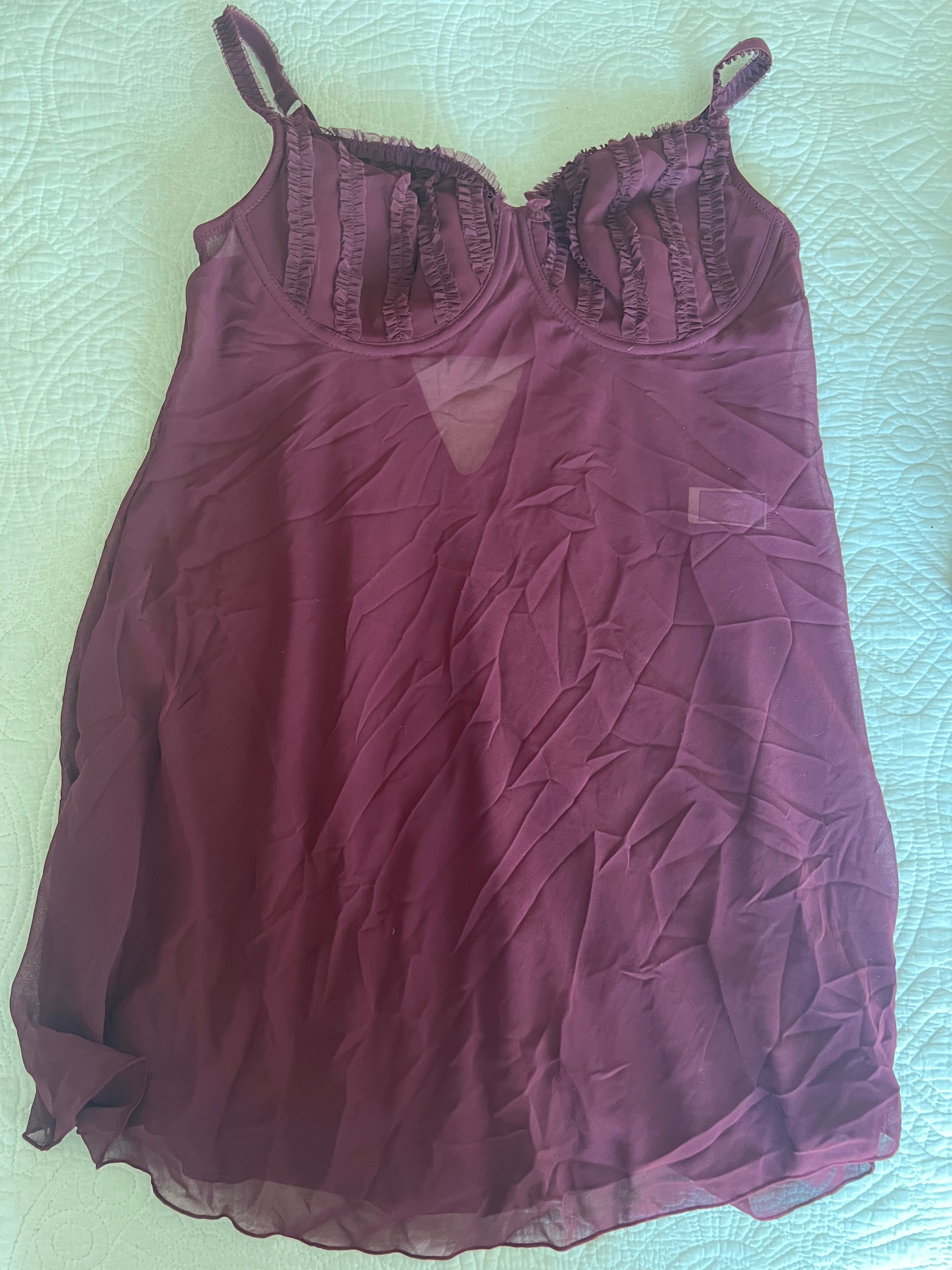 Burgundy strappy top