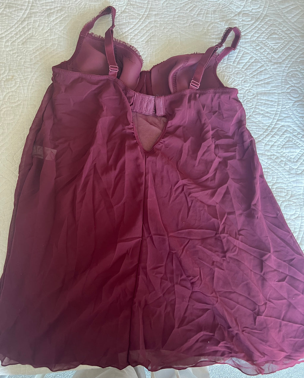 Burgundy strappy top