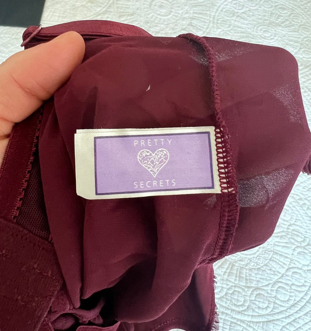 Burgundy strappy top