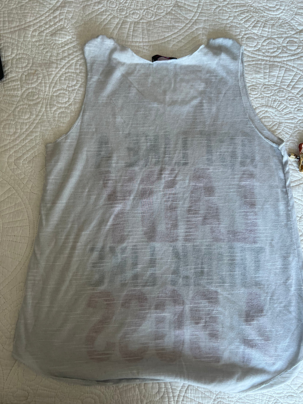 White graphic vest