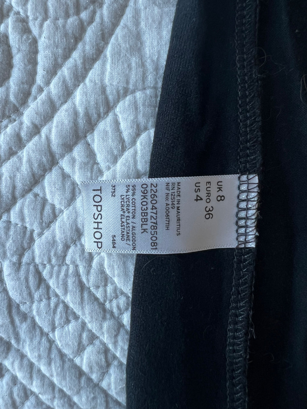 Topshop black tube dress