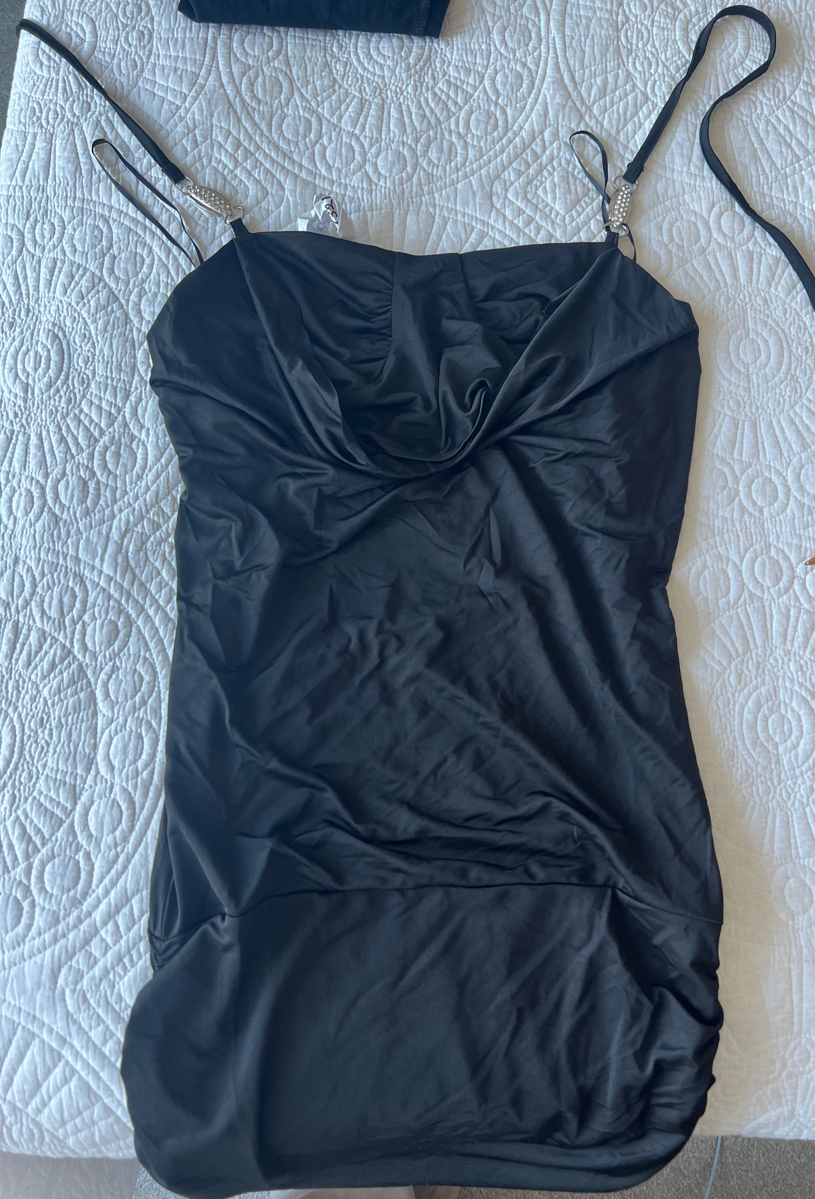 Black mini dress